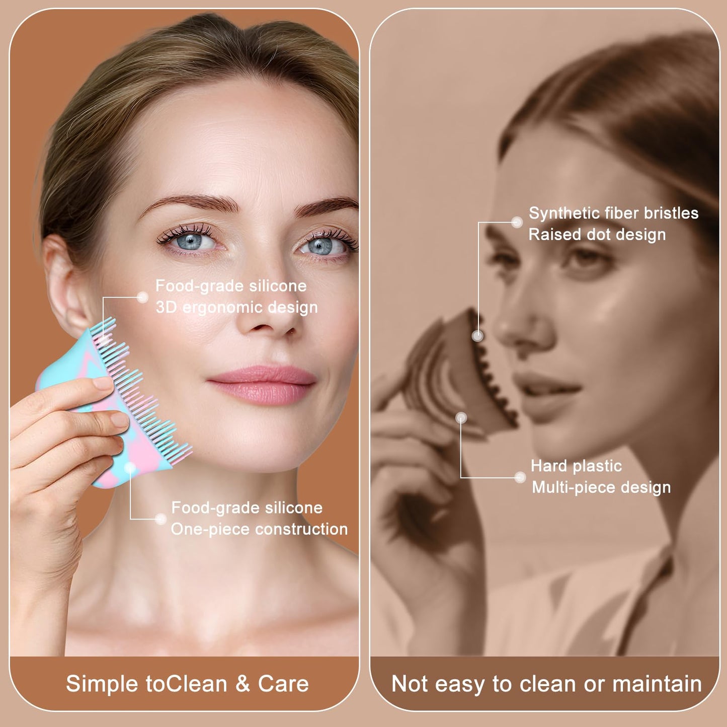 Lymphatic Contour Face Brush, Silicone Lymphatic Drainage Massager, Dry Brush Alternative to Gua Sha for Face and Body EraEleph buy supplements Au