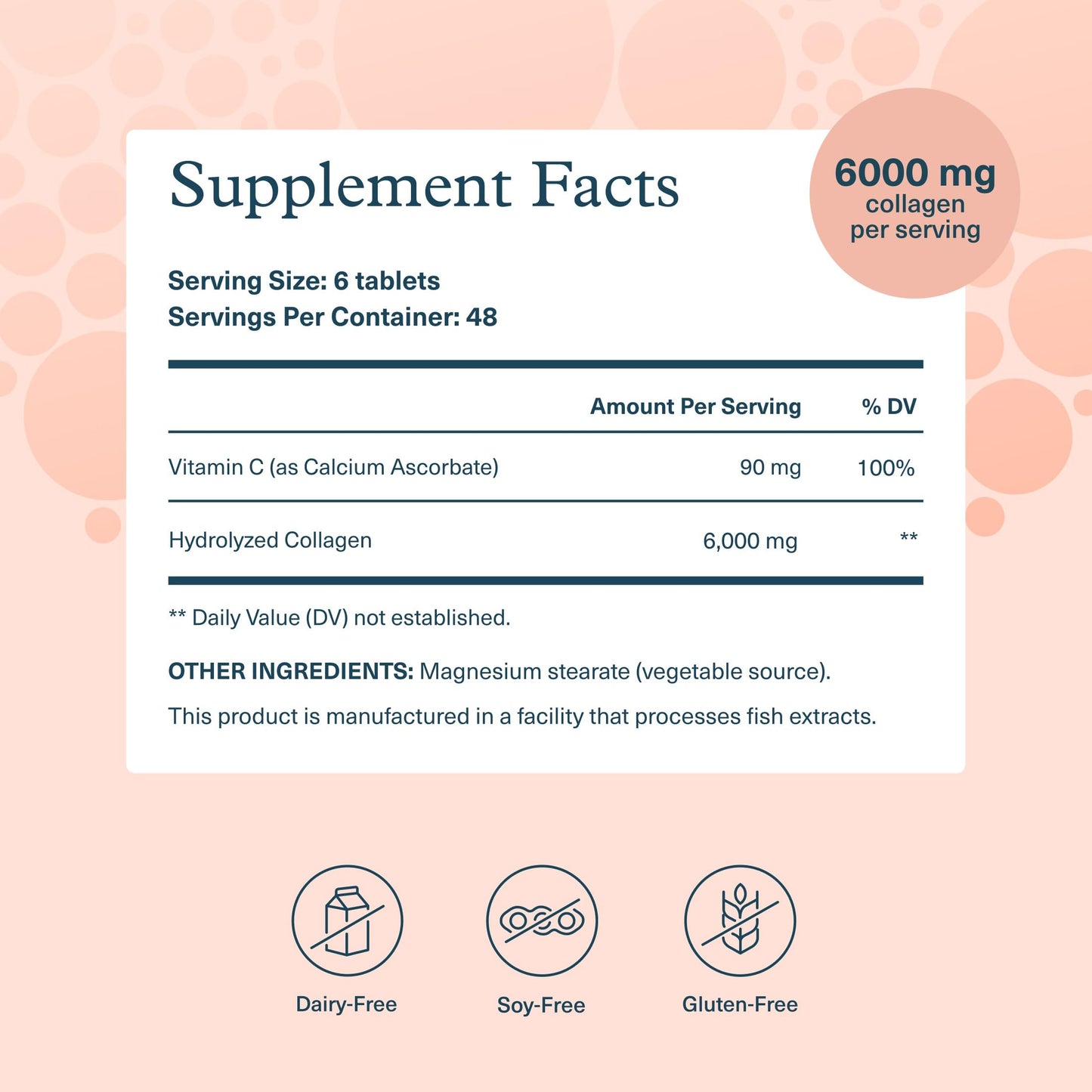 Youtheory Advanced Collagen - 6,000 mg Hydrolyzed Collagen Peptides - Includes Antioxidants & Contains Vitamin C - Hair Growth, Nails, Joint Health & Bone Support