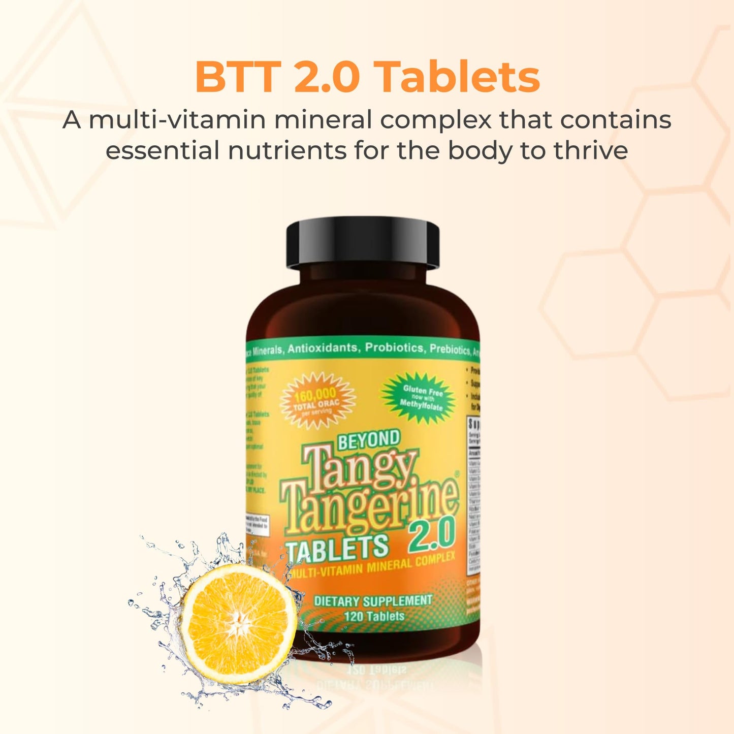 Youngevity Beyond Tangy Tangerine 2.0 Multi-Vitamin & Mineral Complex - Made with Natural & Whole Foods | 160,000 ORAC | 120 Tablets - 2-Pack Youngevity buy supplements Au