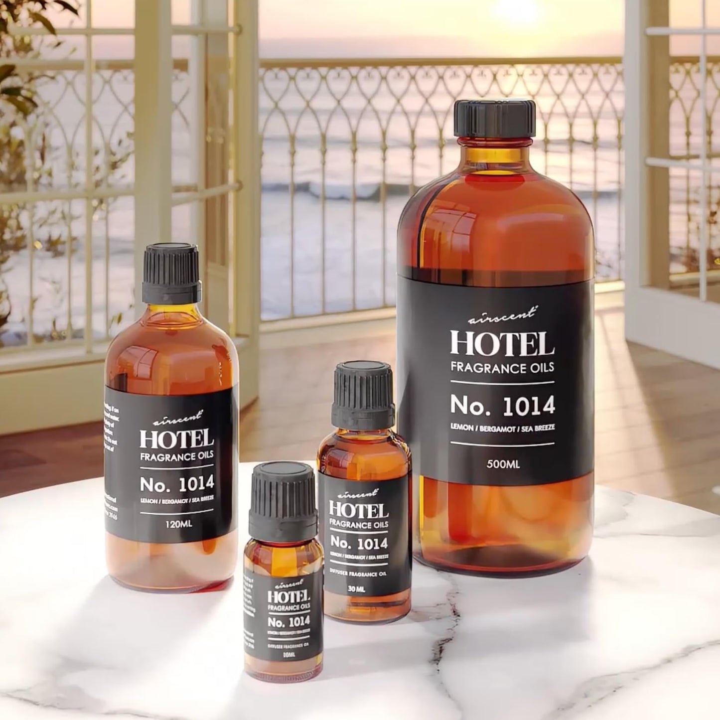 AirScent Hotel Diffuser Oil No. 1014 - The Iconic 5-Star Hotel Coastal Blend - Lemon Bergamot Sea Breeze - Fragrance Oil for Ultrasonic and Waterless Diffusers and Crafting - 500 mL Air-Scent buy supplements Au