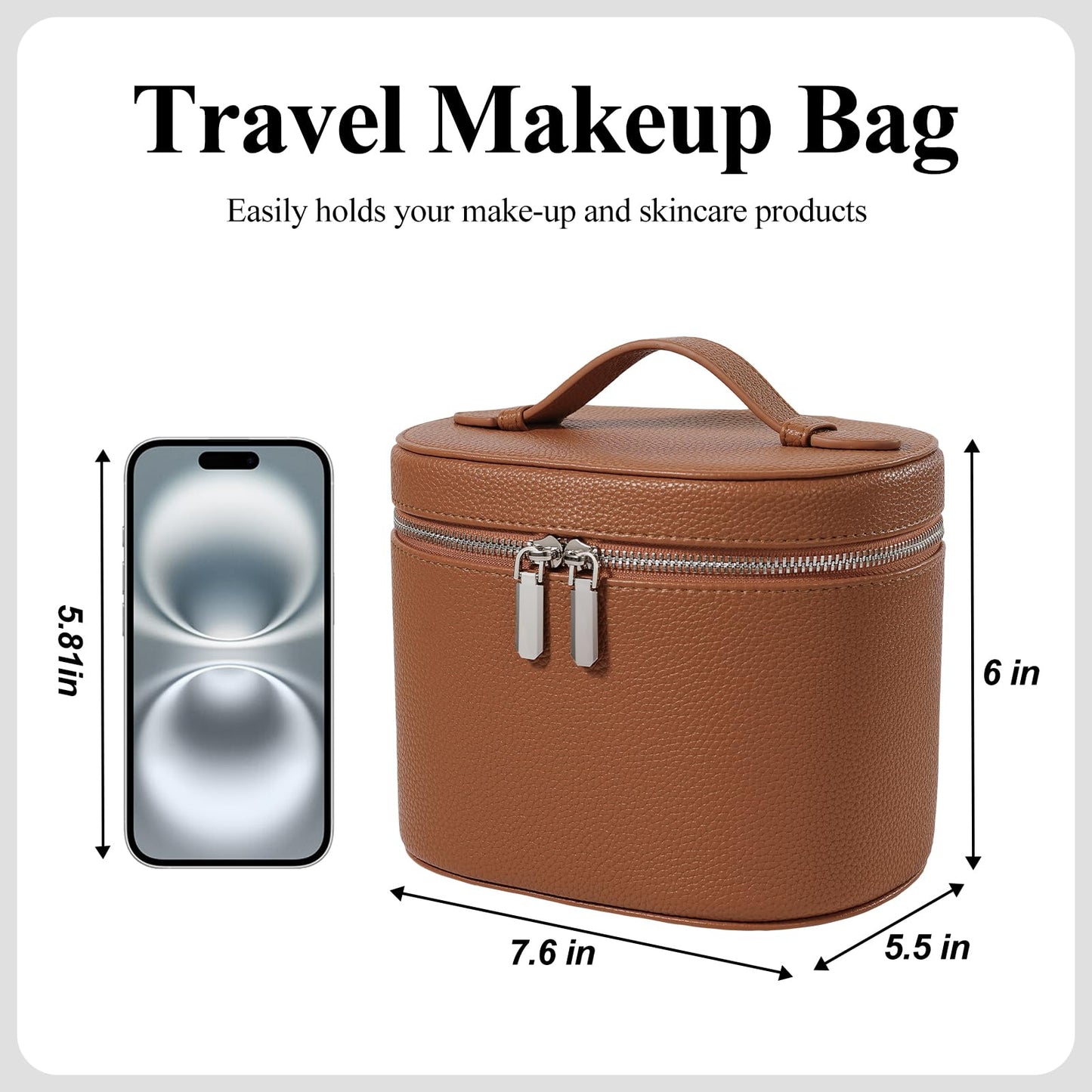 honitty Makeup Bag, Travel Make up Case with Compartments and Handle, Portable Cosmetic Organizer Bags,Toiletry Bag for Women honittyBuy Supplements Australia