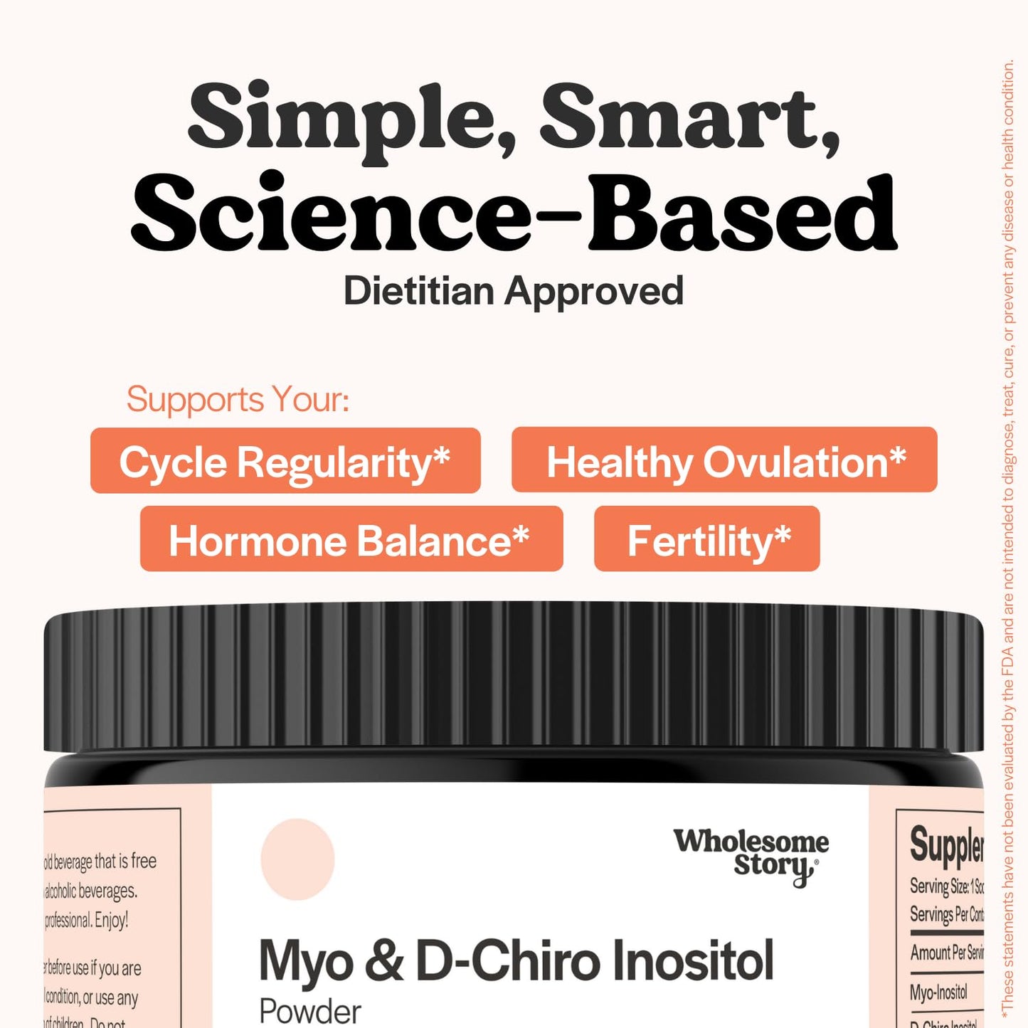 Myo-Inositol & D-Chiro Inositol Supplement Powder for Women | Hormonal Balance & Healthy Ovarian Function Support