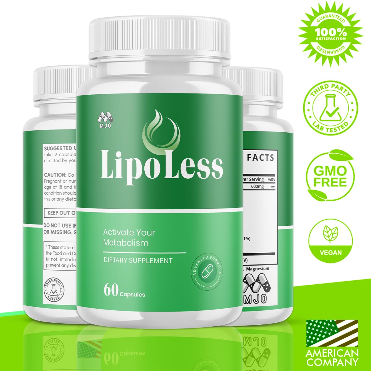 (3 Pack) LipoLess Capsules, Official Lipo Less Supplement Pills with All Natural Ingredients, Advanced Formula for Optimal Health Support with Premium Vitamins for Active Women & Men (180 Capsules) MJOBuy Supplements Australia