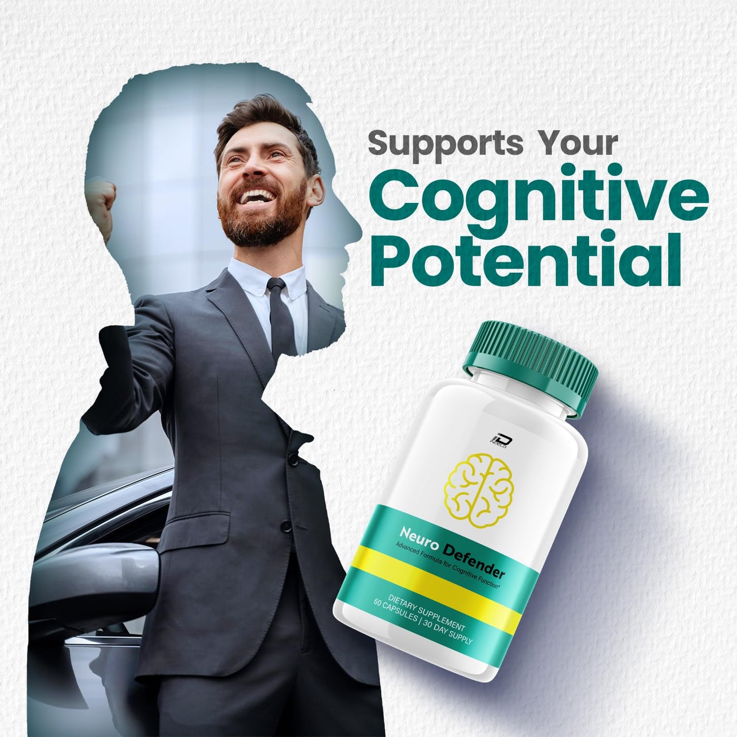 Neuro Defender Supplement Capsules – NeuroDefender Natural Blend Formula Focus Memory Support and Reviews (1 Pack – 60 Capsules) IndeloBuy Supplements Australia