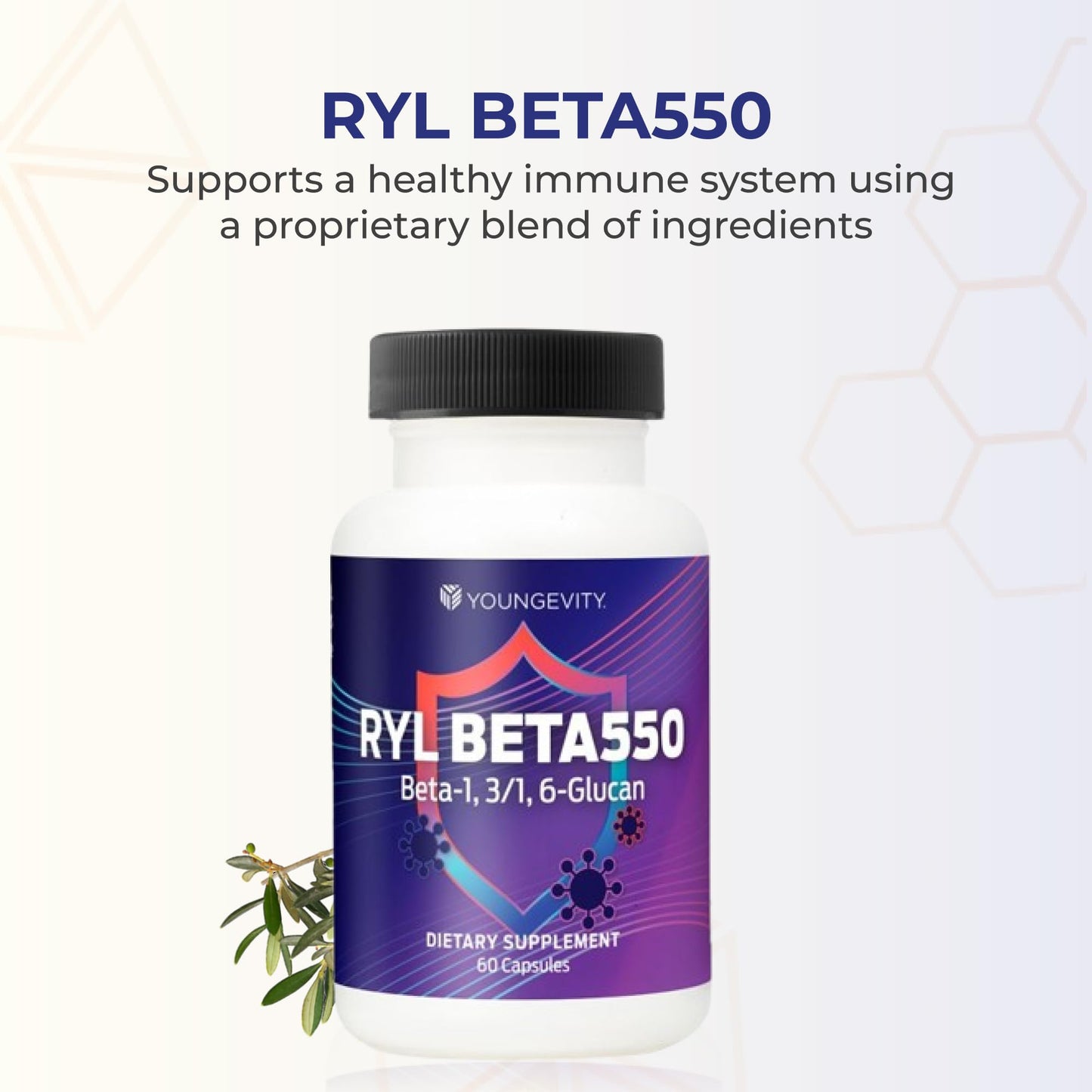 Youngevity RYL Beta550 Beta 1, 3-D Glucan Immune Support - 60 Capsules (Pack of 1) Youngevity buy supplements Au