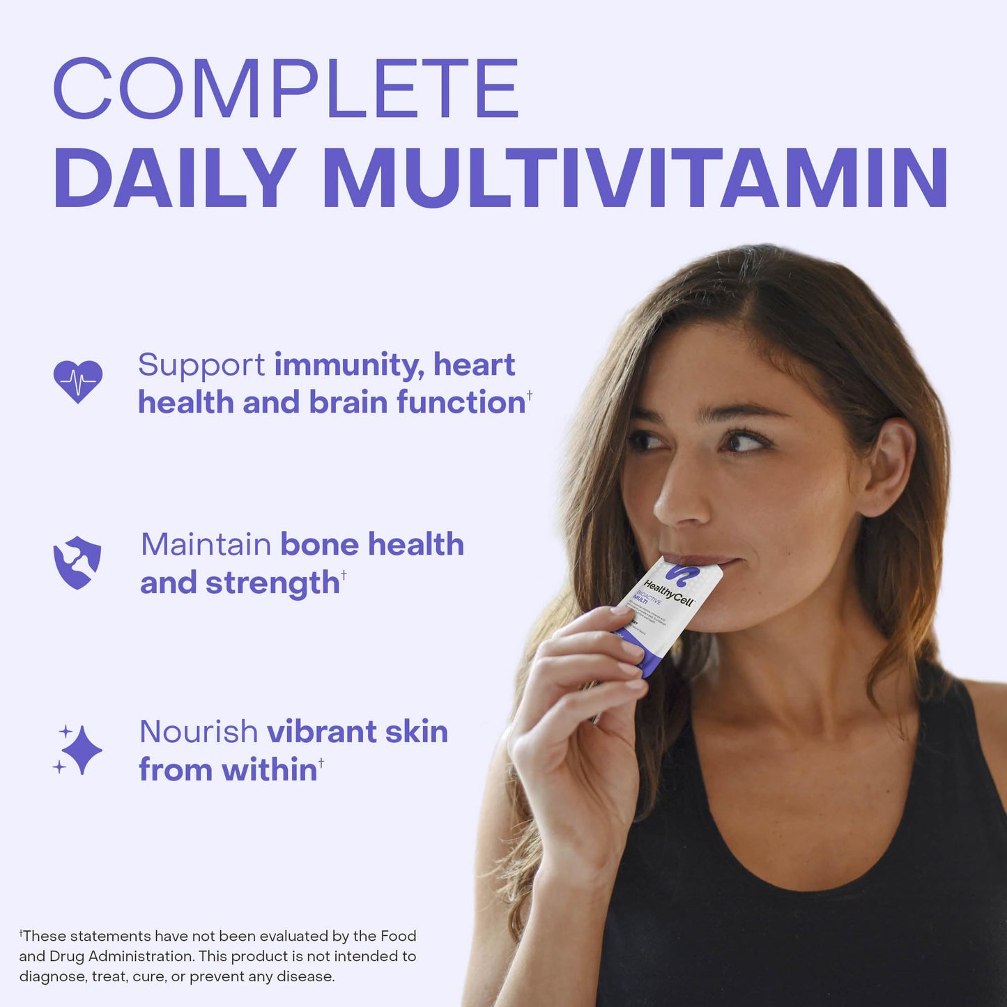 Healthycell Bioactive Daily Liquid Multivitamin for Men & Women – 20+ Essential Vitamins, Minerals & Antioxidants for Brain, Heart, Immune Support, Skin & Hair Support - 14 Gel Packs HealthycellBuy Supplements Australia