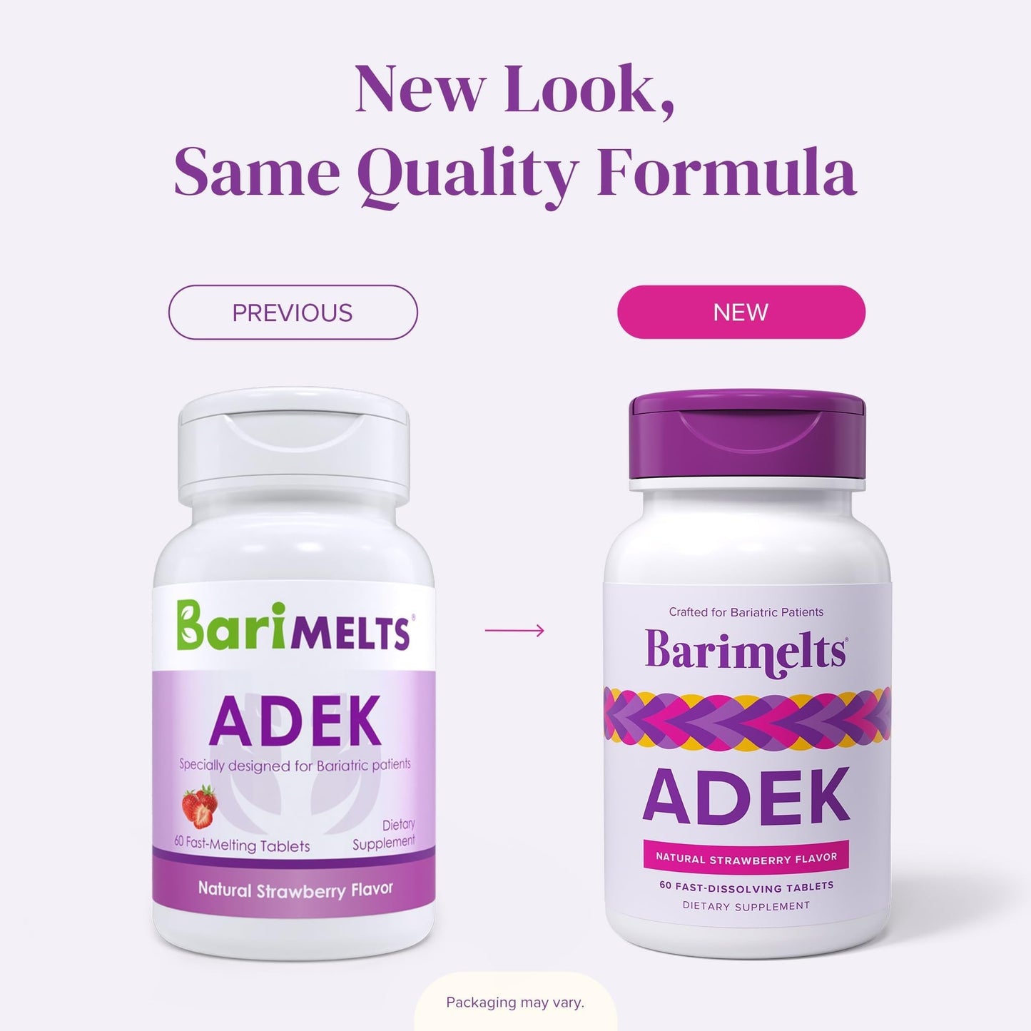 Barimelts ADEK - 60 Fast-Dissolving Tablets (2-Month Supply) - Sugar-Free Bariatric Vitamins for Women Including Vitamin A, Vitamin D, Vitamin E & Vitamin K, Natural Strawberry Flavor BariMelts buy supplements Au