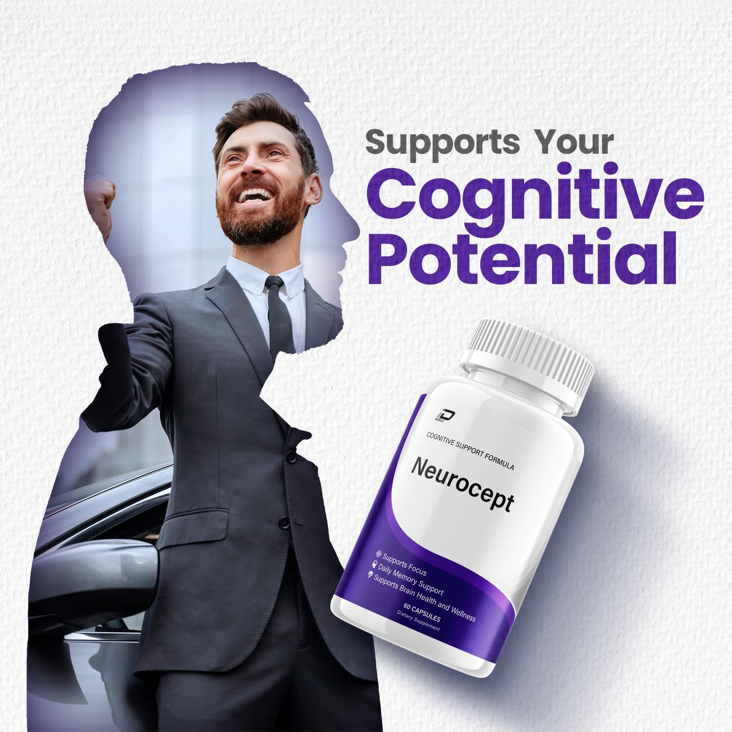Neurocept Supplement Capsules – All Natural Maximum Strength Formula, Focus & Memory Support (60 Capsules) IndeloBuy Supplements Australia