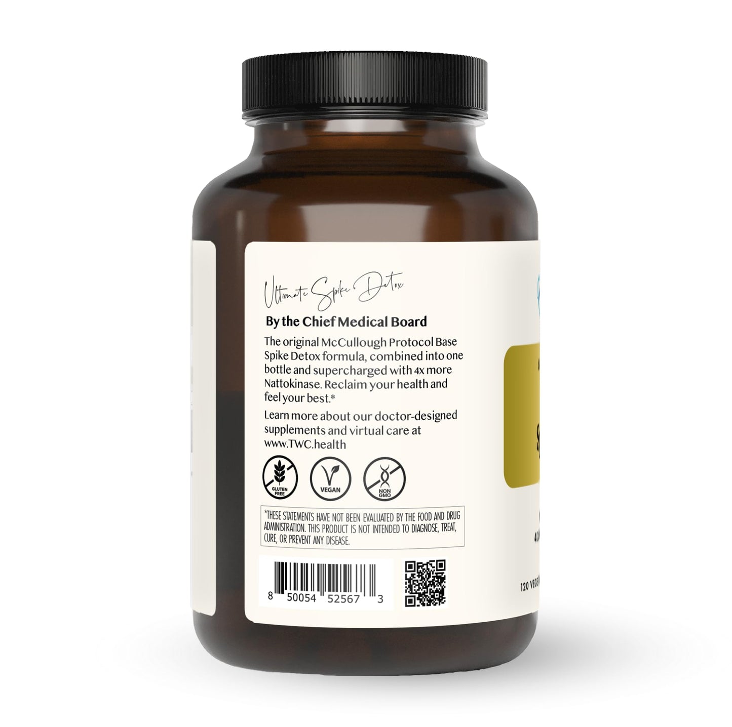 The Wellness Company Ultimate Spike Detox – Dr. McCullough Designed - 3-in-1 Nattokinase, Turmeric, & Bromelain Extra Strength | 120ct (1 Month Supply) The Wellness CompanyBuy Supplements Australia