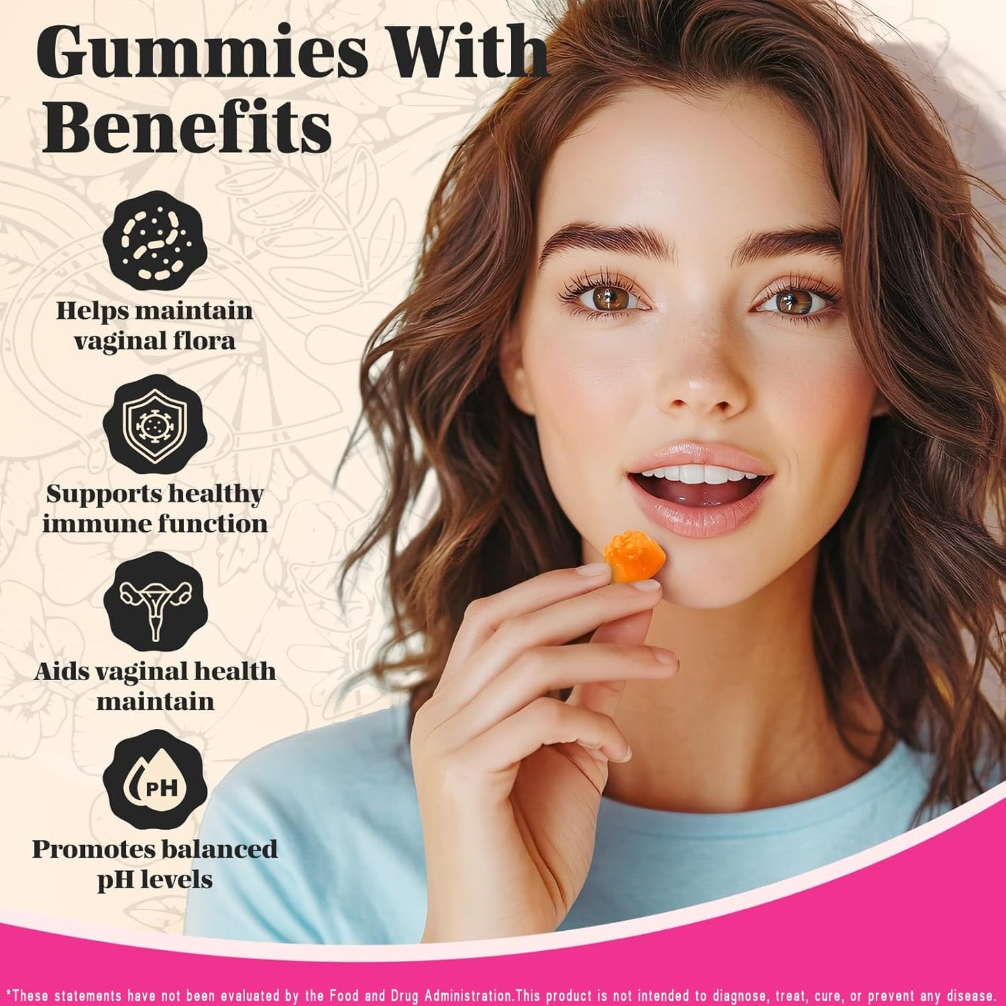 KEDISOM Premium Feminine Balance Gummies - for Women’s Health & Wellness - Immune Support - Vegan, Gluten-Free - Hawaiian Pineapple - 60 Gummies - 30 Servings KEDISOMBuy Supplements Australia