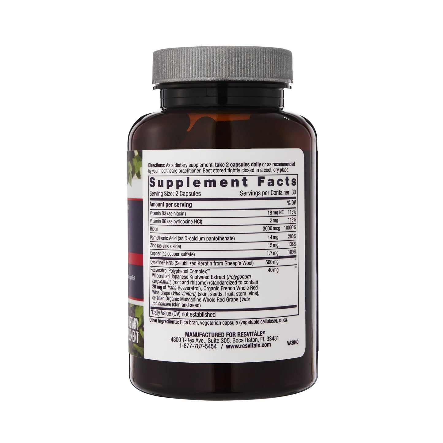 ResVitále Keratin Hair Enhance - Keratin Supplement for Hair Growth - 60 Capsules ResVitaleBuy Supplements Australia