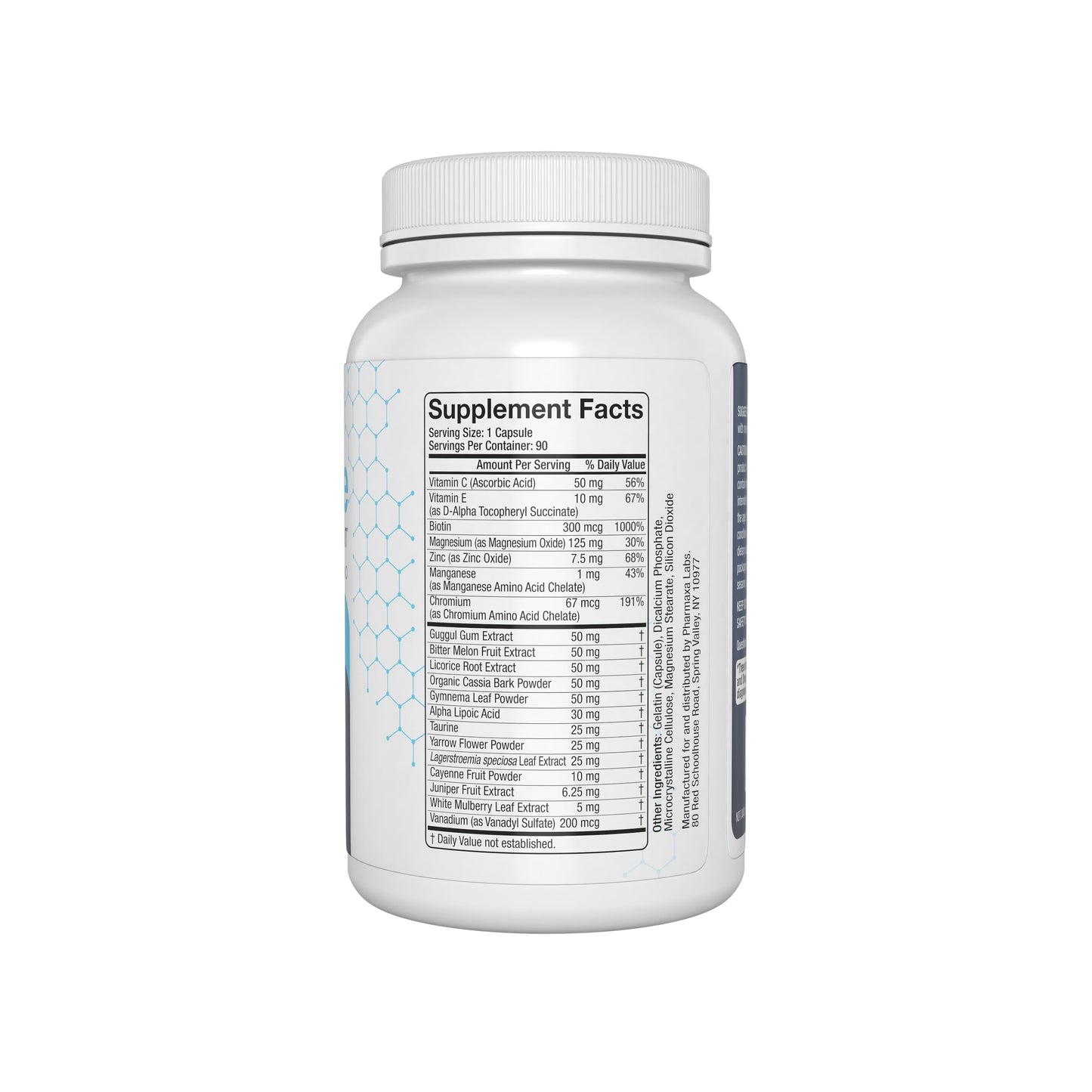 Gluctose Blood Health Support Supplement - Advanced Formula for Men & Women - Chromium, Magnesium, Alpha Lipoic Acid, Bitter Melon, Gymnema - 90 Day Supply / 90 Capsules Pharmaxin LabsBuy Supplements Australia
