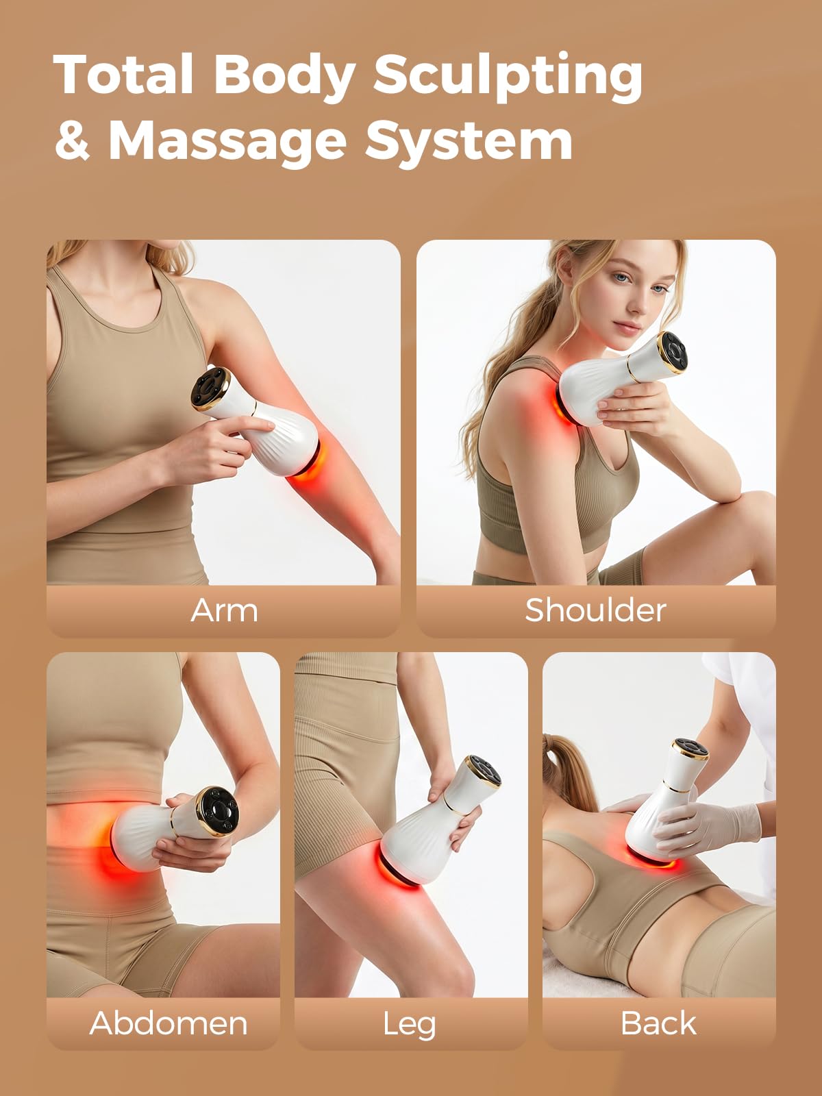 Electric Cupping Massager for Body with Suction, Microcurrent, Red Light & Heat, Lymphatic Drainage Massager, 12 Intensity Body Sculpting Machine, Cellulite Massage Tool for Arms Legs Waist Back-White FEEOLA buy supplements Au