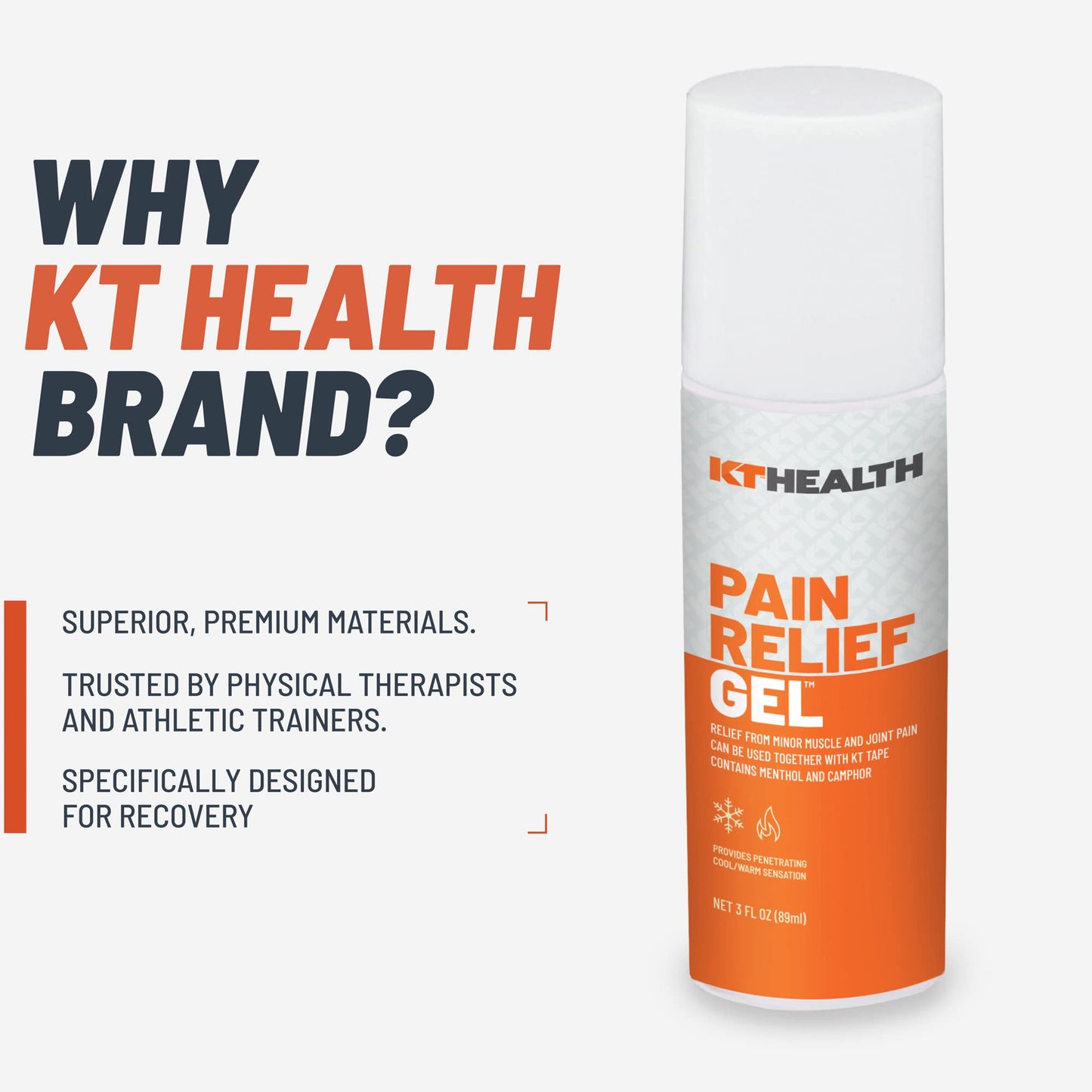 KT Tape Health, Pain Relief Gel, Time-Released Topical Relief from Back Pain, Sciatica and Arthritis, 3.0 oz Roll-On KT TapeBuy Supplements Australia