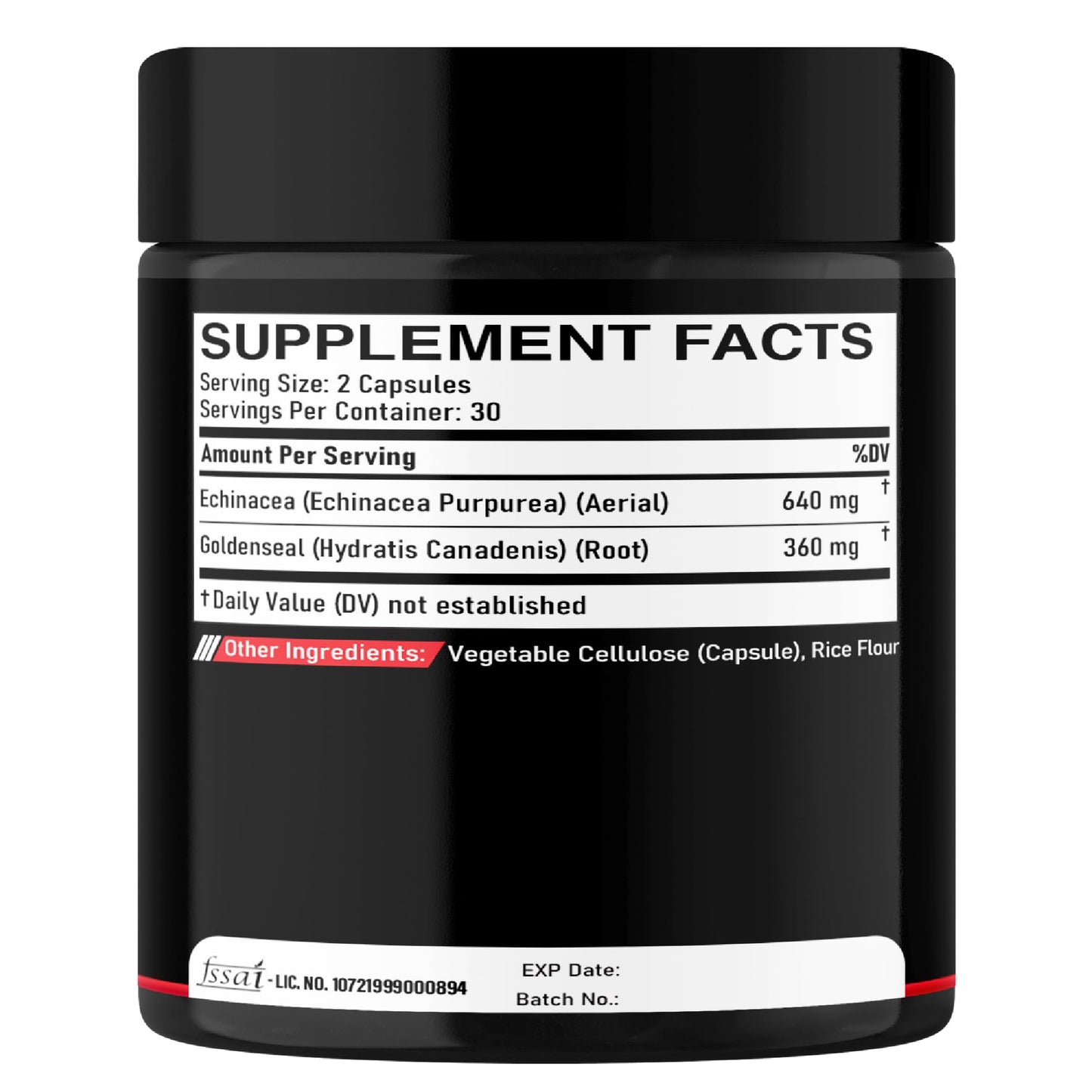 DEDICAD 1000mg Echinacea Goldenseal Capsules - Support Immune System, Well-Being & Overal Health - 60 Veggie Capsules - Non-GMO, Gluten-Free DEDICAD buy supplements Au
