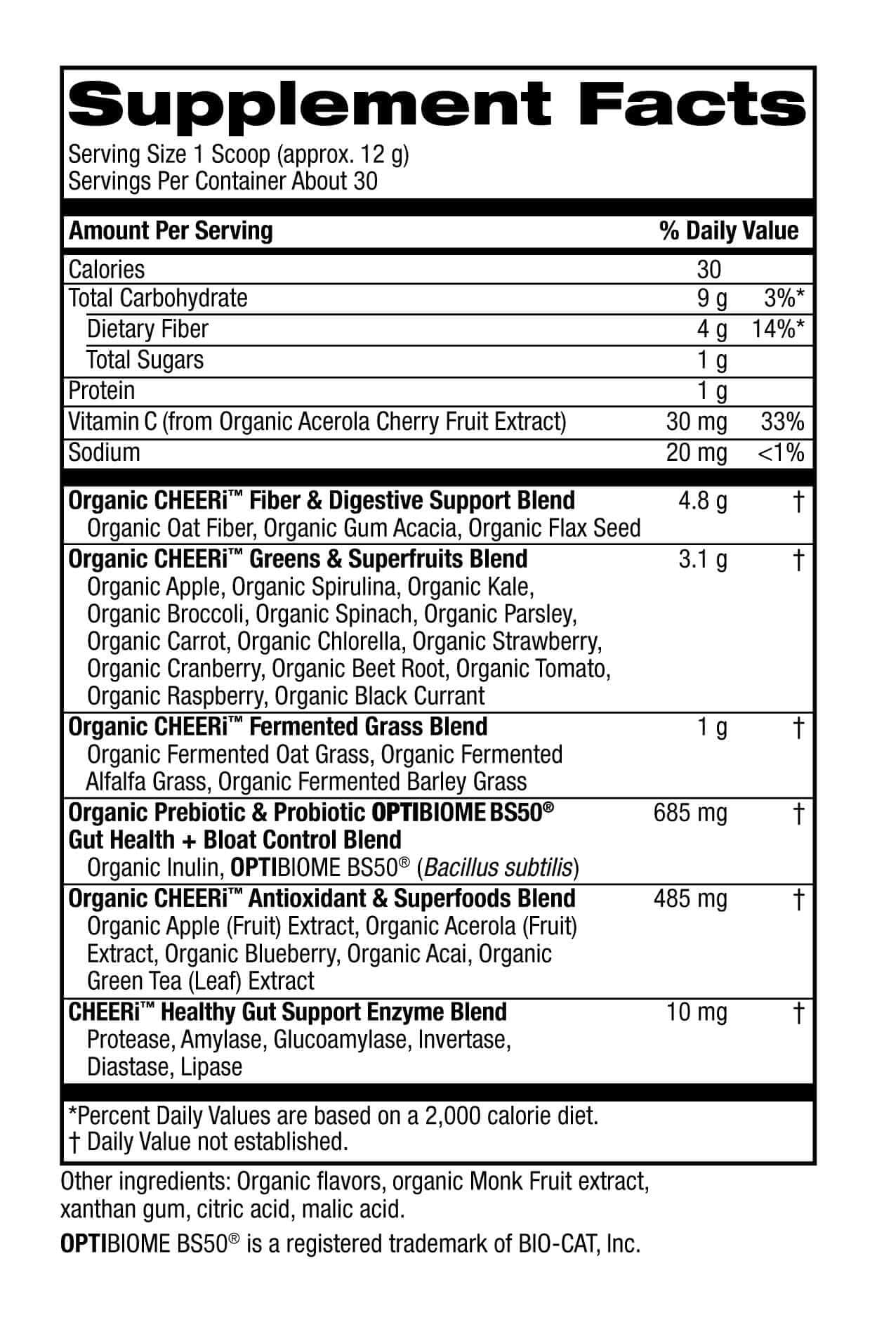 Cheerific Green Apple Bliss Superfood Powder - 20+ Organic Superfoods + Prebiotic & Probiotics + More - Keto Friendly - Supports Positive Mood, Gut Health - Vegan, Gluten Free, Non-GMO - 30 Day Supply CheerificBuy Supplements Australia