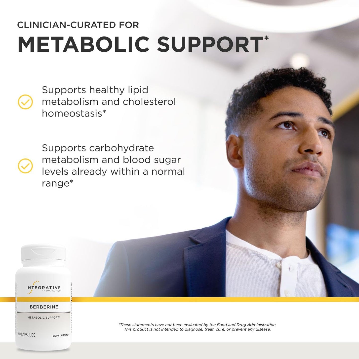 Integrative Therapeutics Berberine - Supports Metabolic Health & Cellular Energy Metabolism - Practitioner-Trusted Quality - Dairy-Free & Gluten-Free