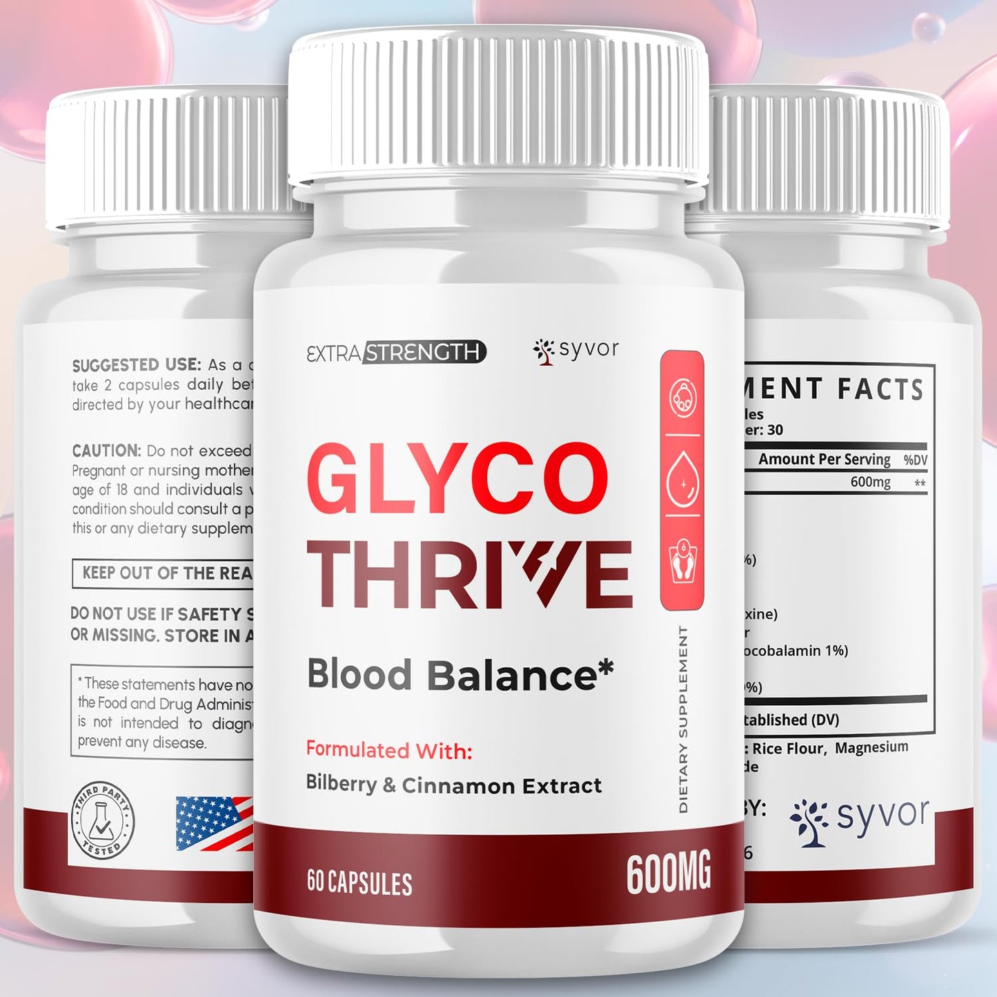 (2 Pack) Glyco Thrive Capsules, Official GlycoThrive Glycogen Support Pills with All Natural Ingredients, Advanced Formula Health Supplement with Max Strength Vitamins for Women & Men (120 Capsules) SyvorBuy Supplements Australia
