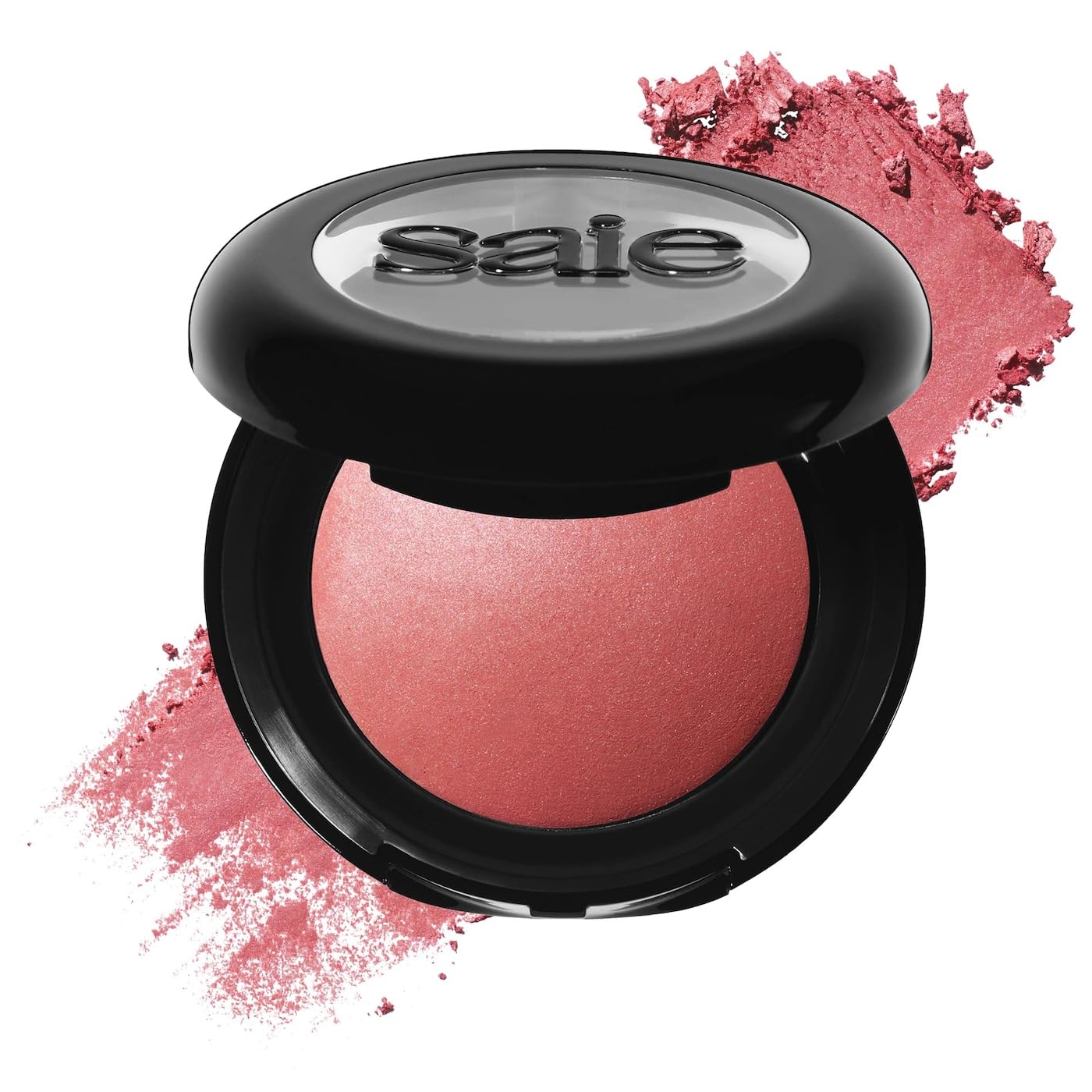 Saie Blush & Brush Duo - SuperSuede Baked Blush in Mia (.01 oz) & Powder Blush Brush - Talc-Free, Moisturizing Blush with Vegan, Fluffy Brush for Seamless Application SaieBuy Supplements Australia