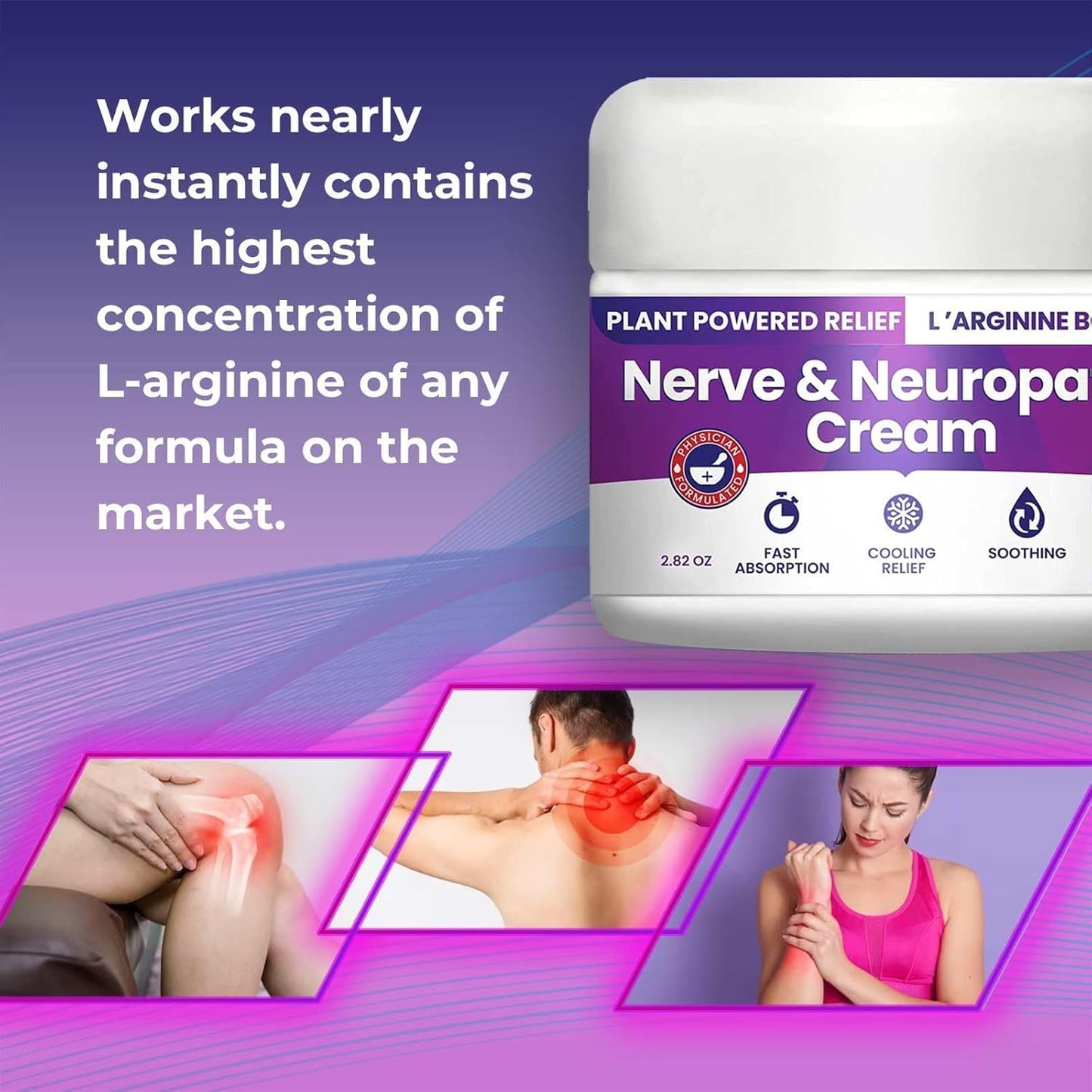 Nerve and Neuropathy Cream – Plant Powered Relief for Foot, Hands, Legs, Toes Includes 7grams of L’Arginine; Vitamin B6, Arnica, Aloe -2.82oz M PAIN MANAGEMENT TECHNOLOGIESBuy Supplements Australia