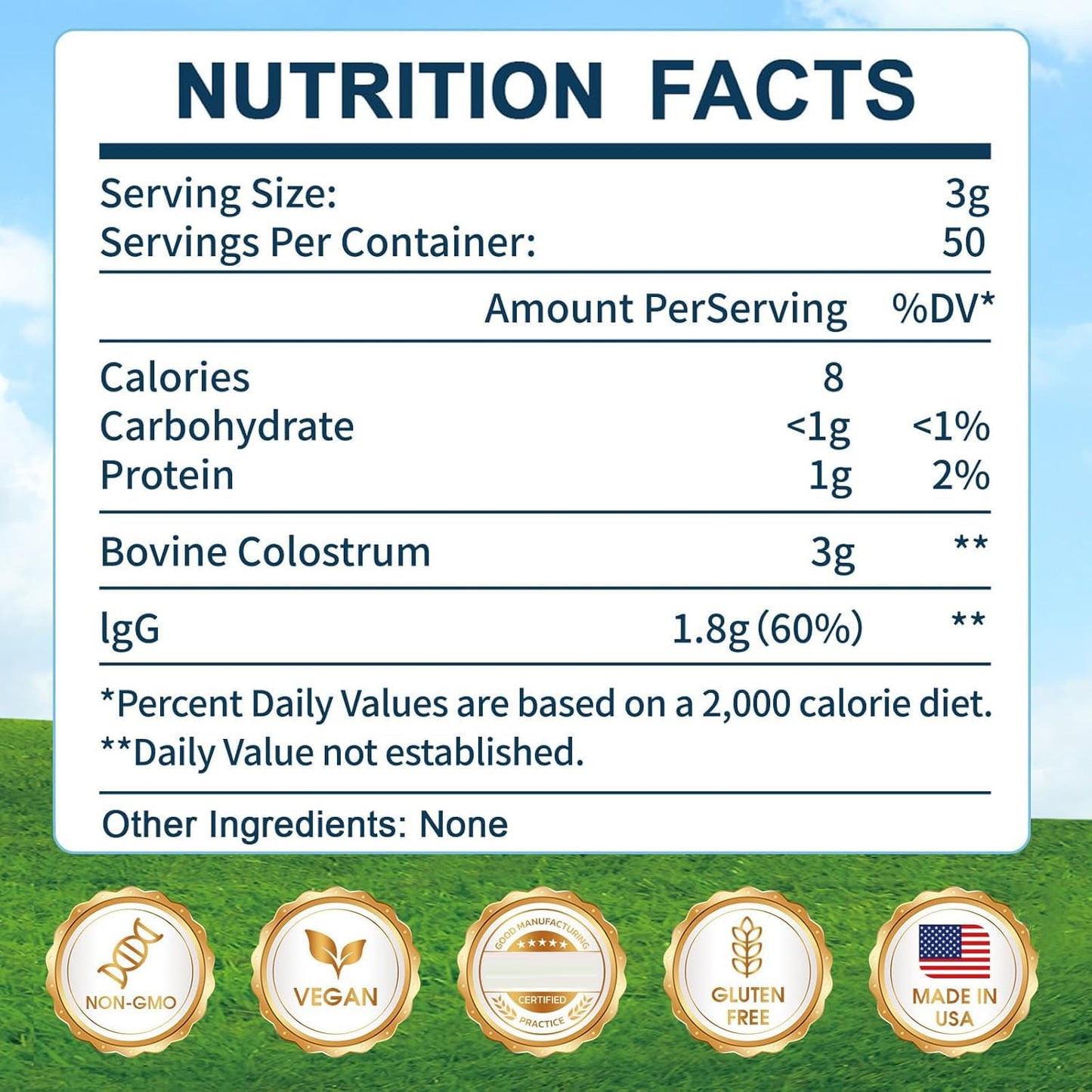 KEDISOM Grass-Fed Bovine Colostrum Supplement Powder - 60% High IgG 3000 mg for Gut Health, Immune Support - Easy to Mix Natural Liposomal Colostrum Superfood, Unflavored, 50 Servings KEDISOMBuy Supplements Australia