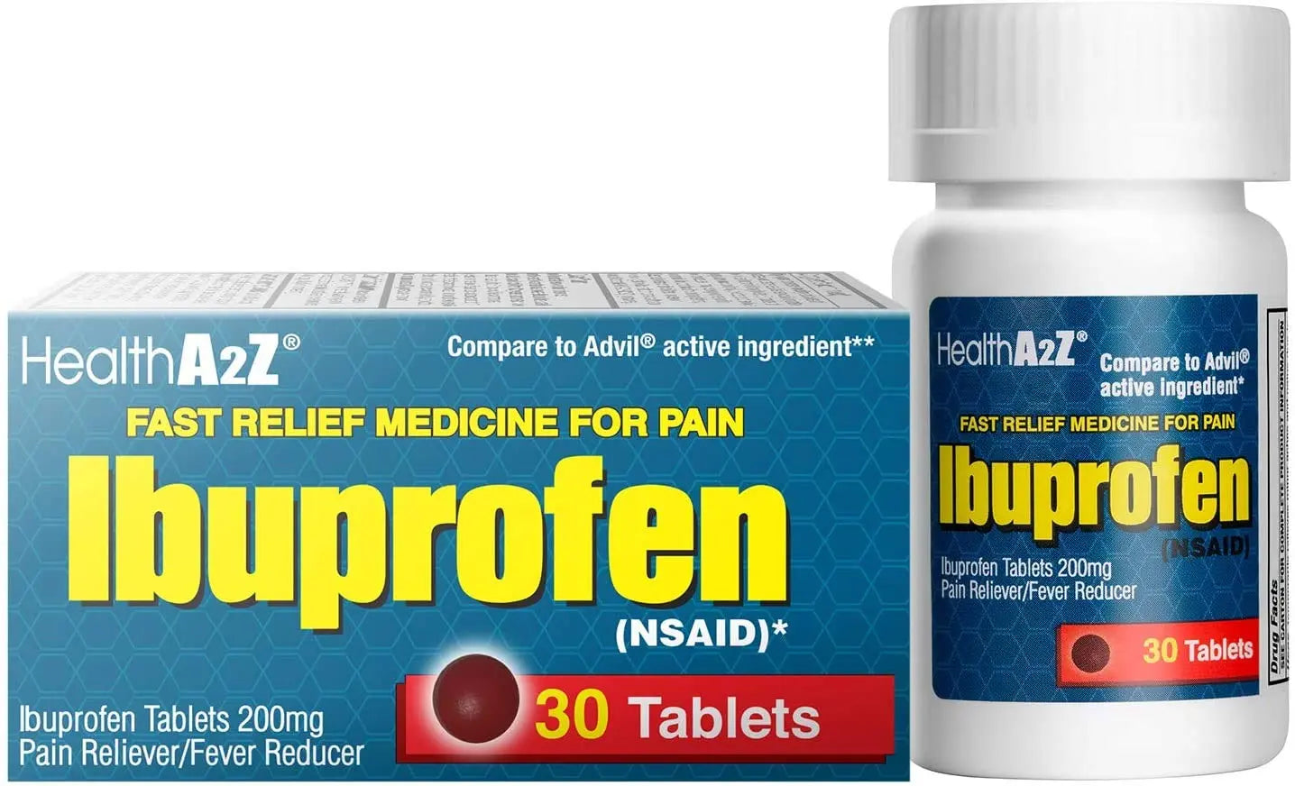 HealthA2Z® Ibuprofen Caplets 200mg | Pain Reliever & Fever Reducer | 24 Packs of 30 Tablets (720 Tablets Total) | Value Pack | NSAID HealthA2ZBuy Supplements Australia