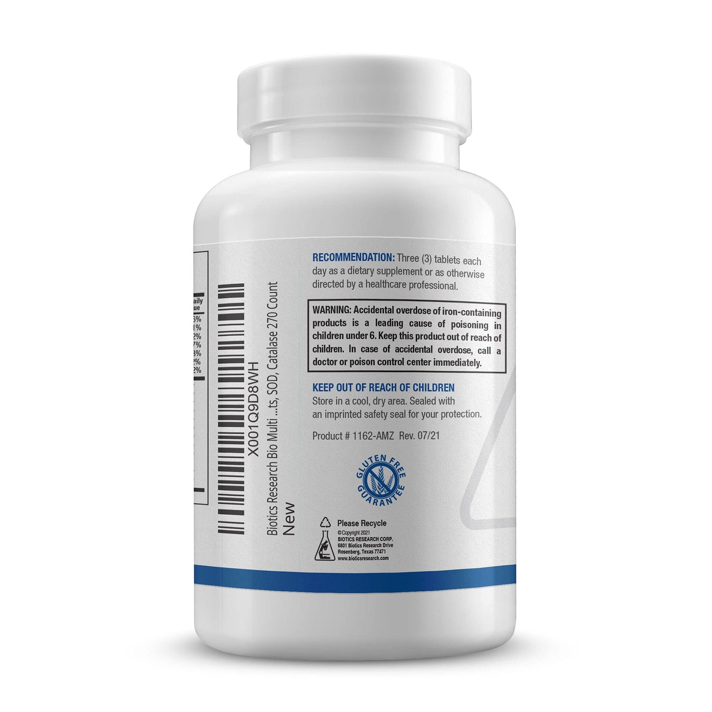 BIOTICS RESEARCH Bio-Multi Plus - Robust Foundational Multivitamin/Mineral Formula, Contains Plant-Based Trace Minerals 270 Tablets BIOTICS RESEARCHBuy Supplements Australia