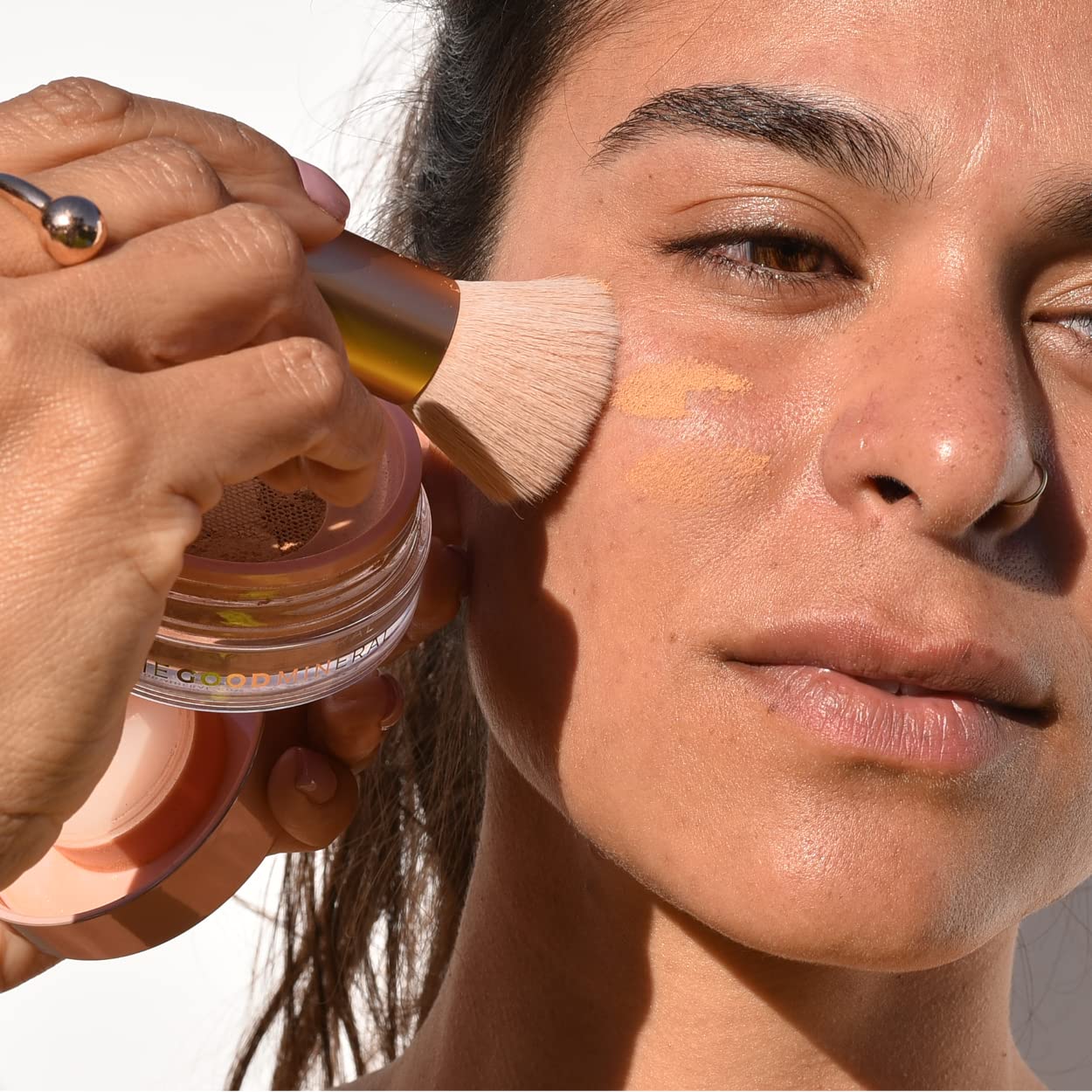 Iconic Flat Blending Brush - The Good Mineral | Best Brush for Loose Powder | Vegan THE GOOD MINERAL buy supplements Au