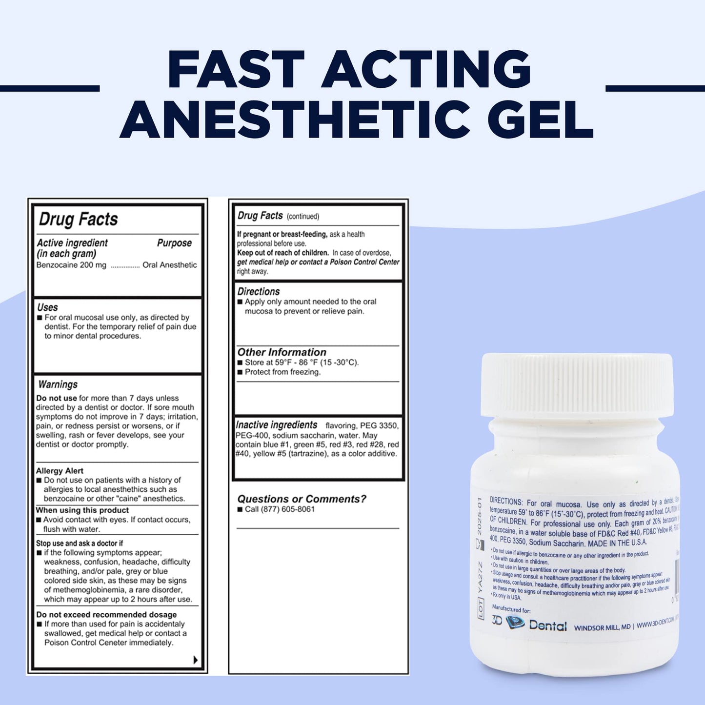 The Essentials Dynamic Dental Candi Caine, Topical Anesthetic Gel, 1 oz, Strawberry Flavor The EssentialsBuy Supplements Australia