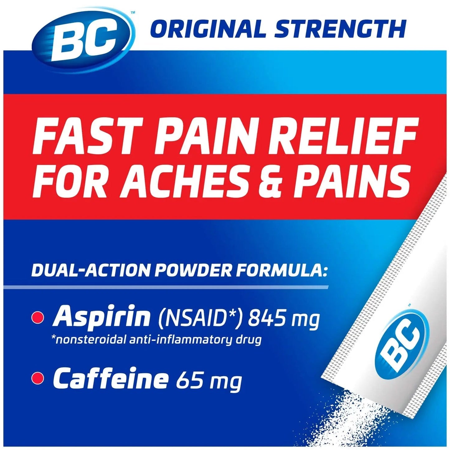 BC Powder Original Strength Pain Reliever, 50 Powder Sticks, 50 Count(Pack of 6) BCBuy Supplements Australia