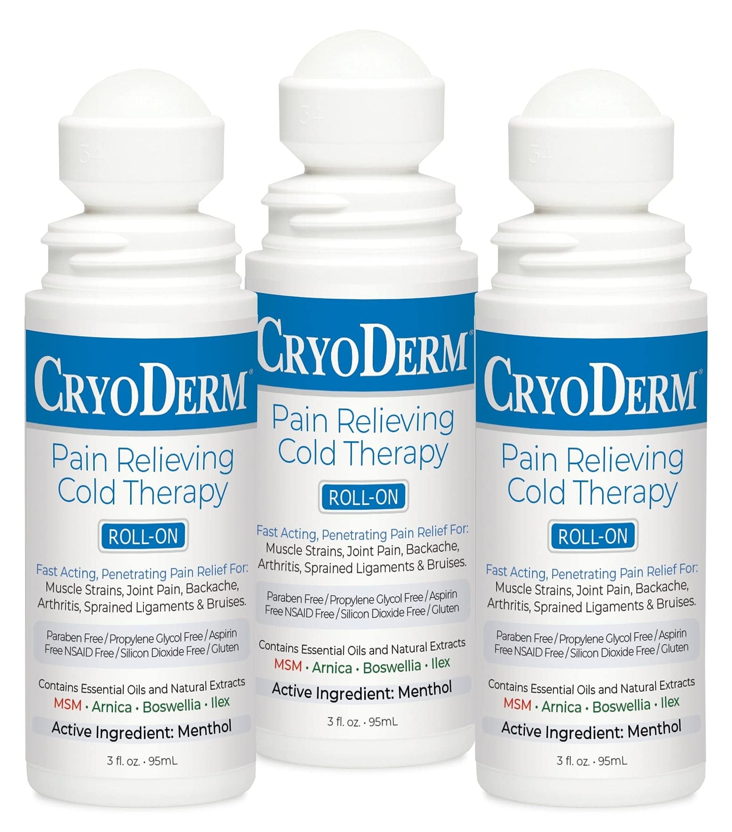 Cryoderm Roll-On 3-Pack, 3 Fl Oz (Pack of 3) CryoDermBuy Supplements Australia