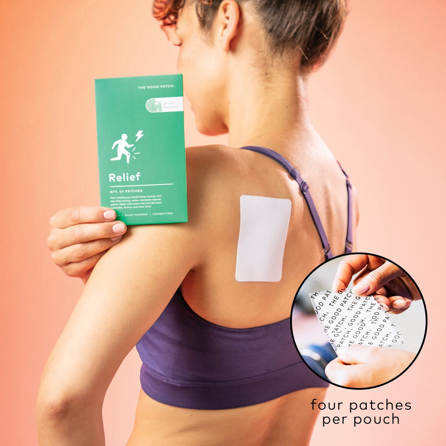 The Good Patch Muscle Pain Relief Patches, Natural Patch with Menthol, Lavender, Arnica and Aloe Vera, Sustained Release, Plant Powered Wearable Wellness, For Back, Neck, Arms, Legs (16 Total Patches) The Good PatchBuy Supplements Australia