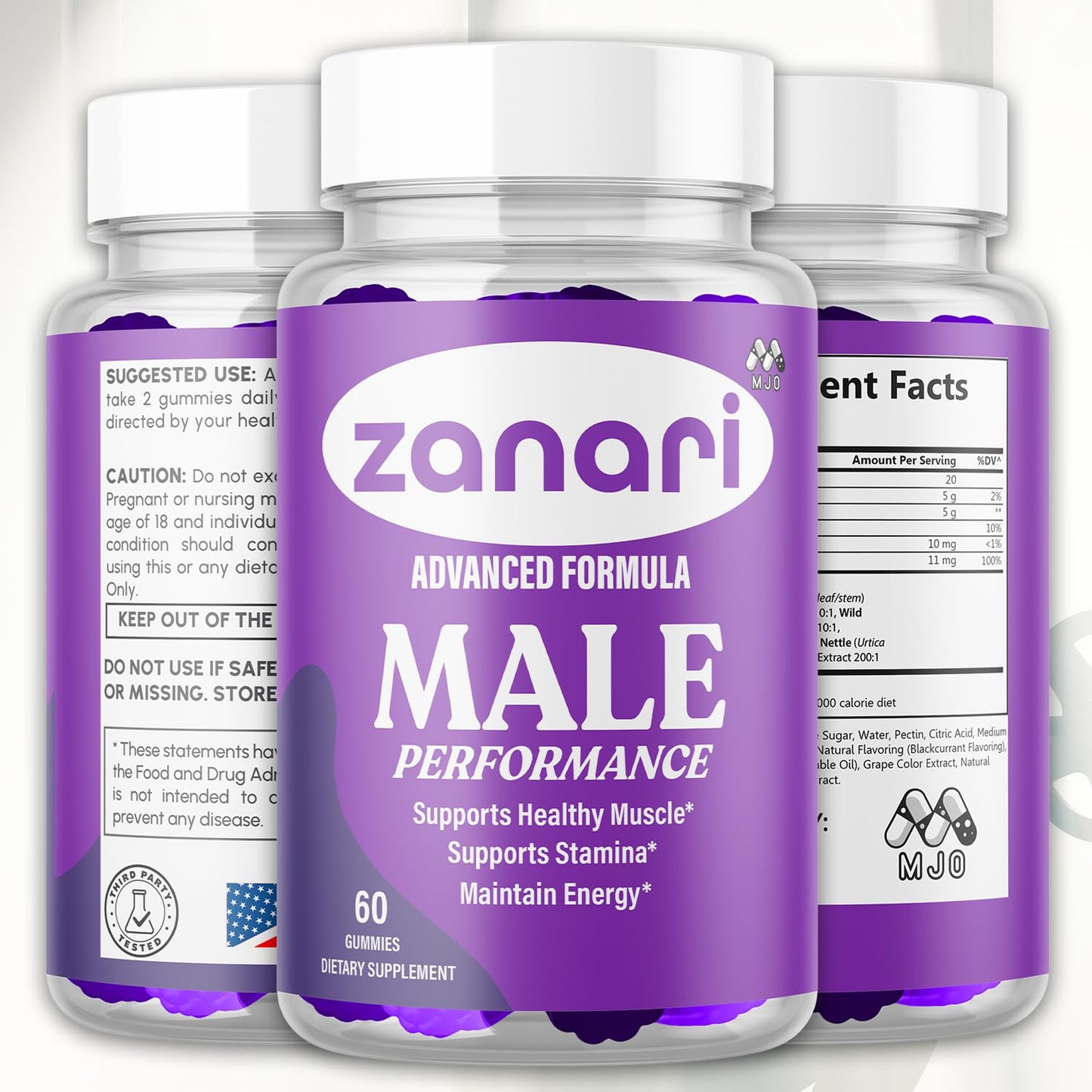 Zanari Gummies, Official Zanari Gummys for Men with All Natural Ingredients, Advanced Formula for Optimal Health & Total Wellness Support with Maximum Strength Active Lifestyle Vitamins (60 Gummies) MJO buy supplements Au