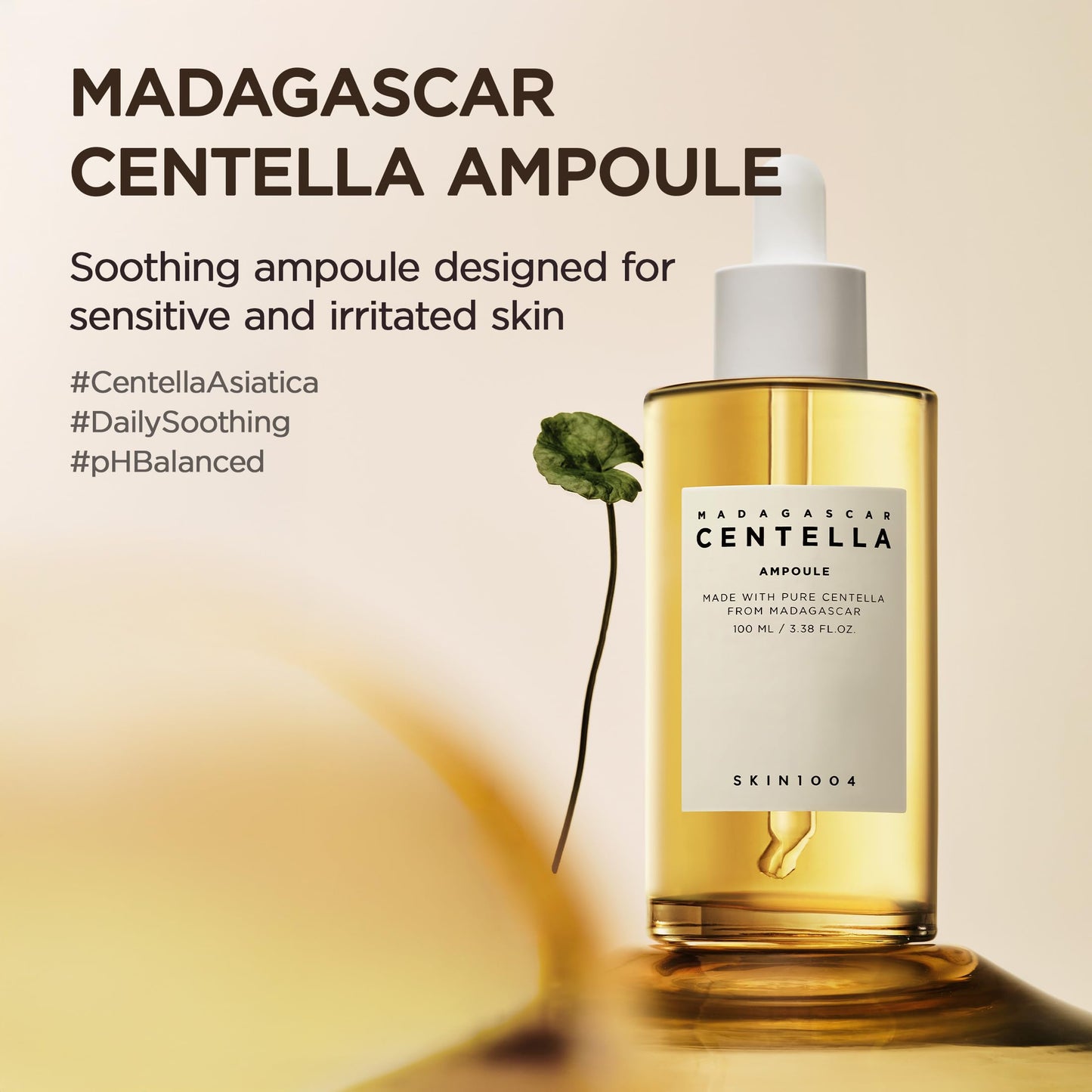 SKIN1004 Madagascar Centella Ampoule, Korean Face Serum with Centella Asiatica for Hydrating & Moisturizing Care