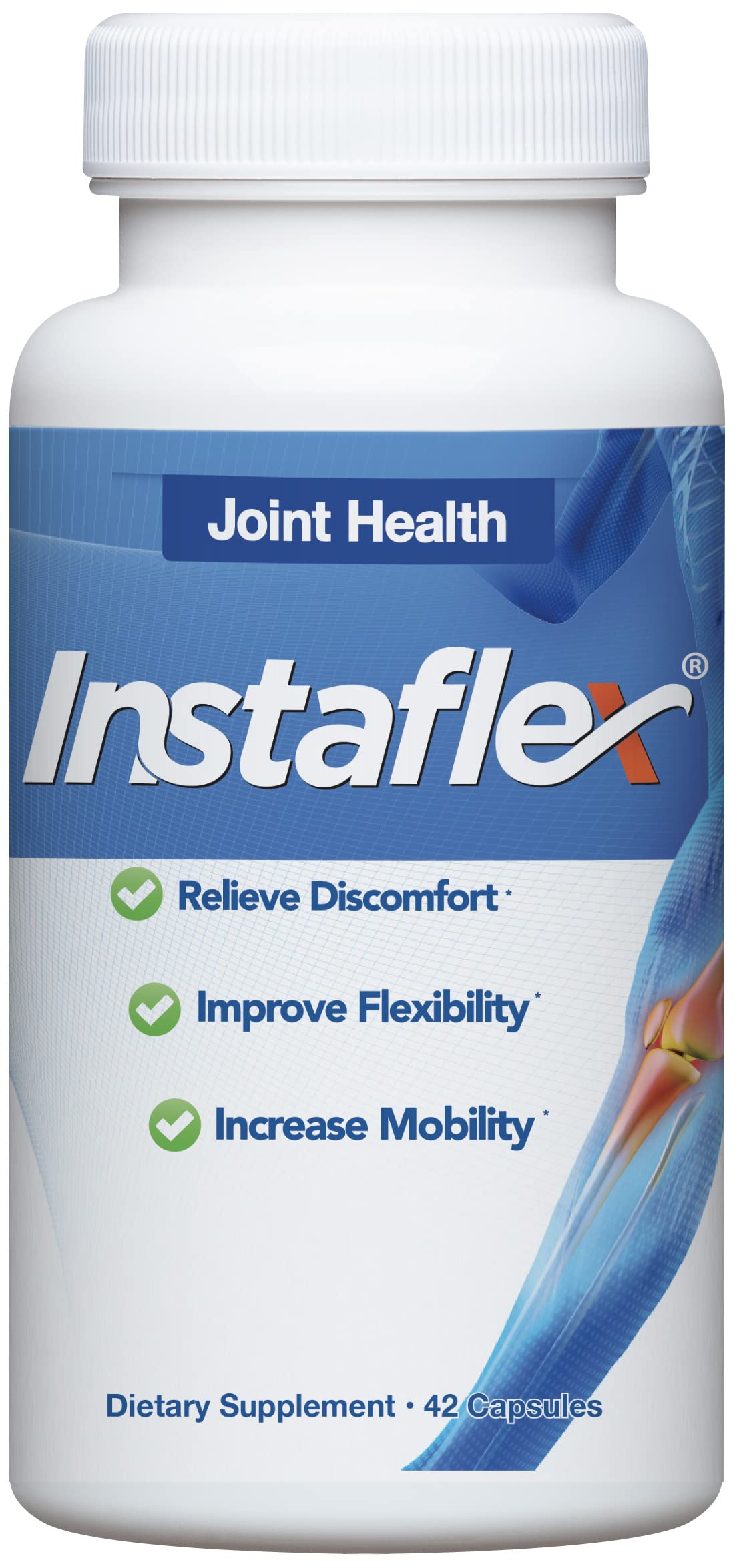 Instaflex Joint Support Supplement for Men and Women - Glucosamine, MSM, White Willow, Turmeric, Ginger, Cayenne, Hyaluronic Acid - 42 Capsules InstaflexBuy Supplements Australia