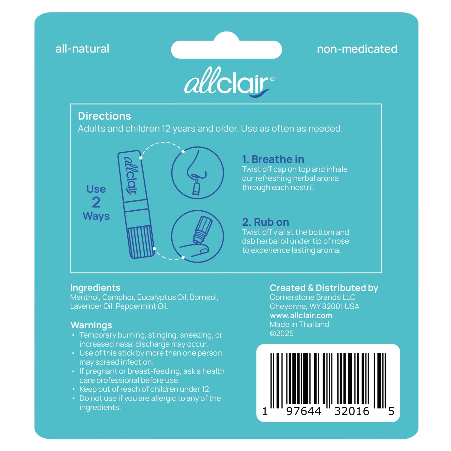 Allclair Nausea Relief Inhaler for Motion & Morning Sickness – Fast-Acting, Non-Drowsy, Natural Alternative to Pills & Patches, Travel Essential (2 Inhalers) Allclair buy supplements Au