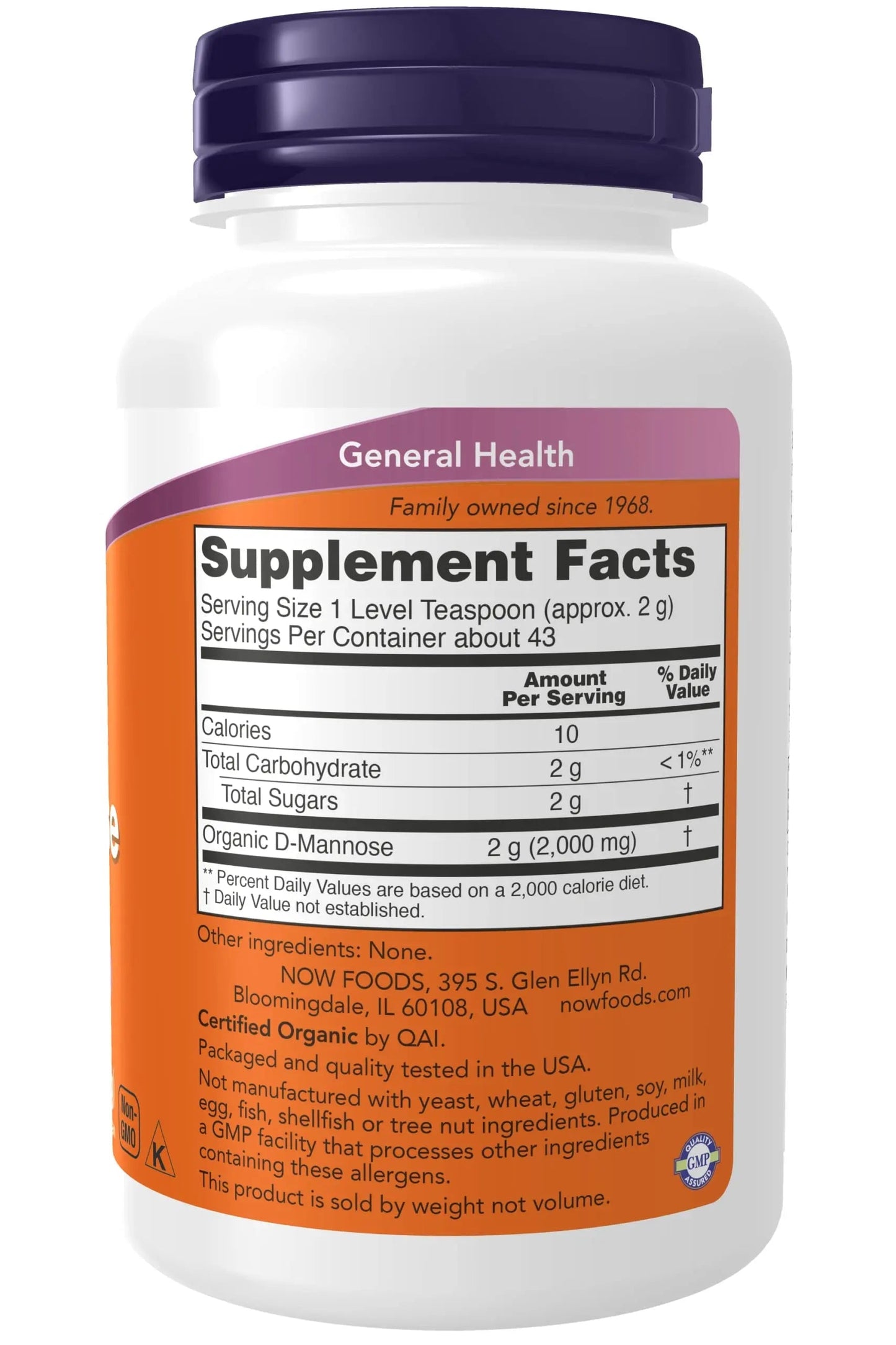 NOW Foods, D-Mannose Pure Powder, 3 oz (85 g) NOW FoodsBuy Supplements Australia