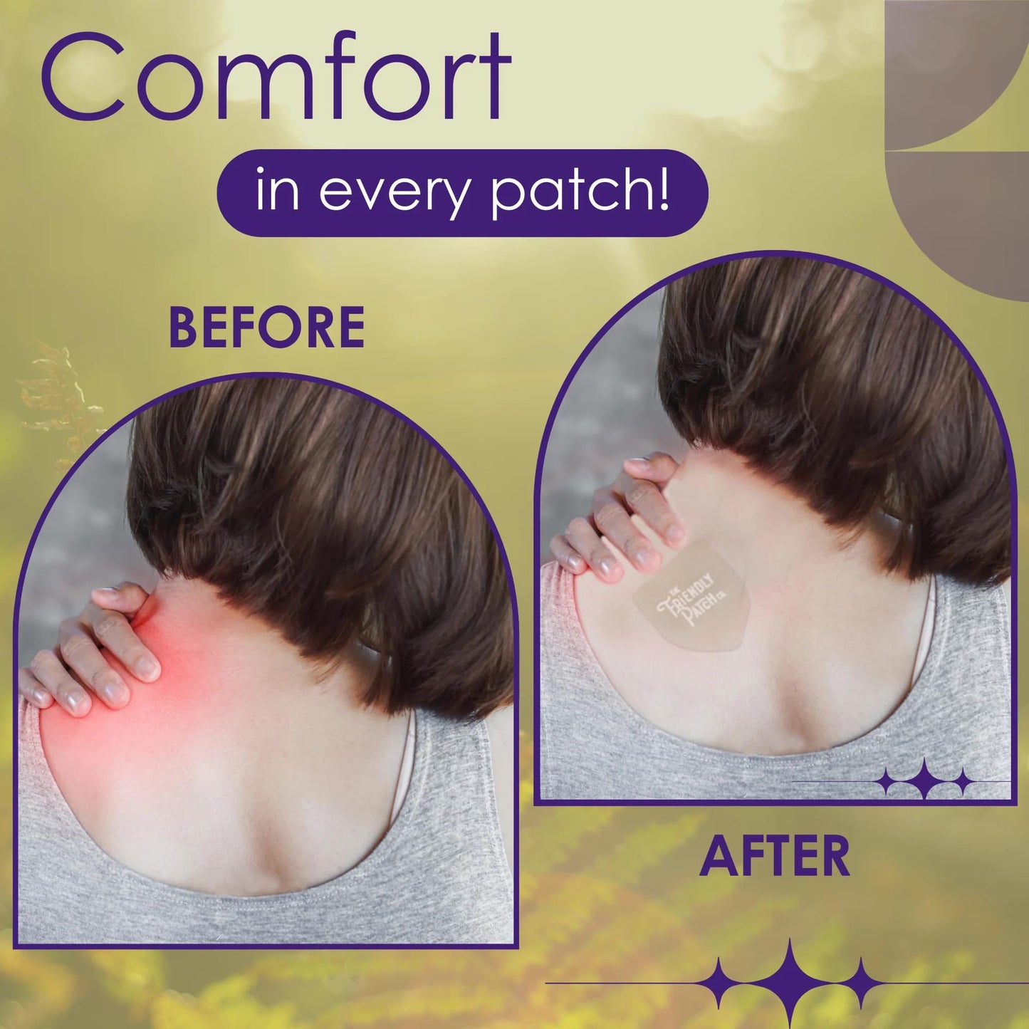 Relief Day Patch - Arnica, White Willow Bark, Saffron & Peppermint for Soreness and discomfort for Women and Men The Friendly Patch CO.Buy Supplements Australia