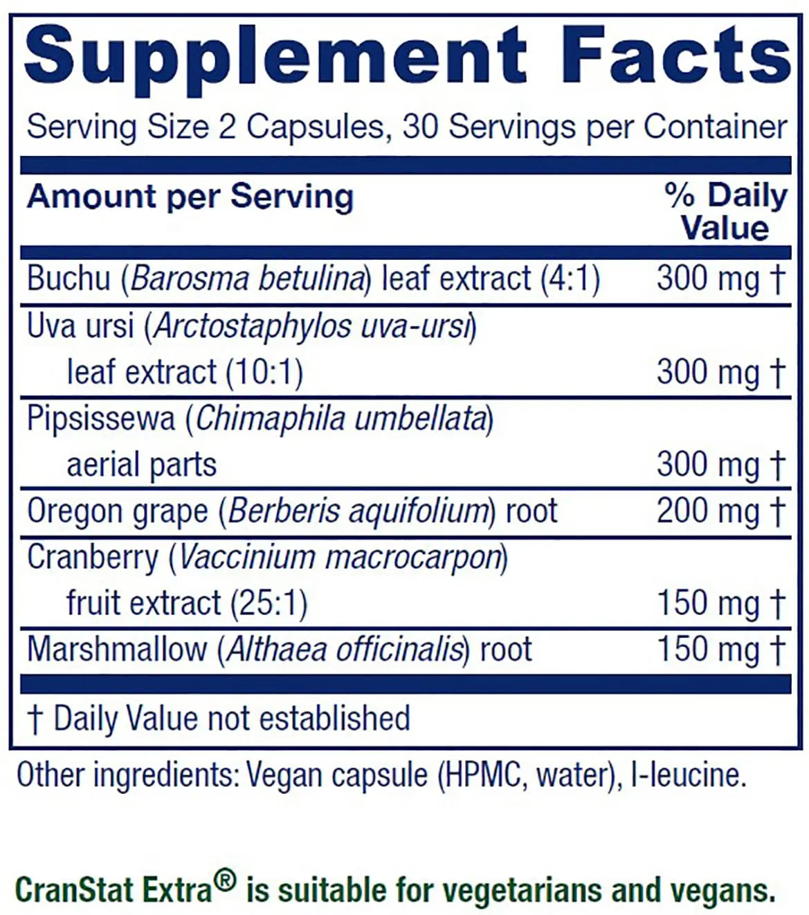 Vitanica Cranstat Extra, Urinary Tract Support, Vegan, 60 Capsules VitanicaBuy Supplements Australia