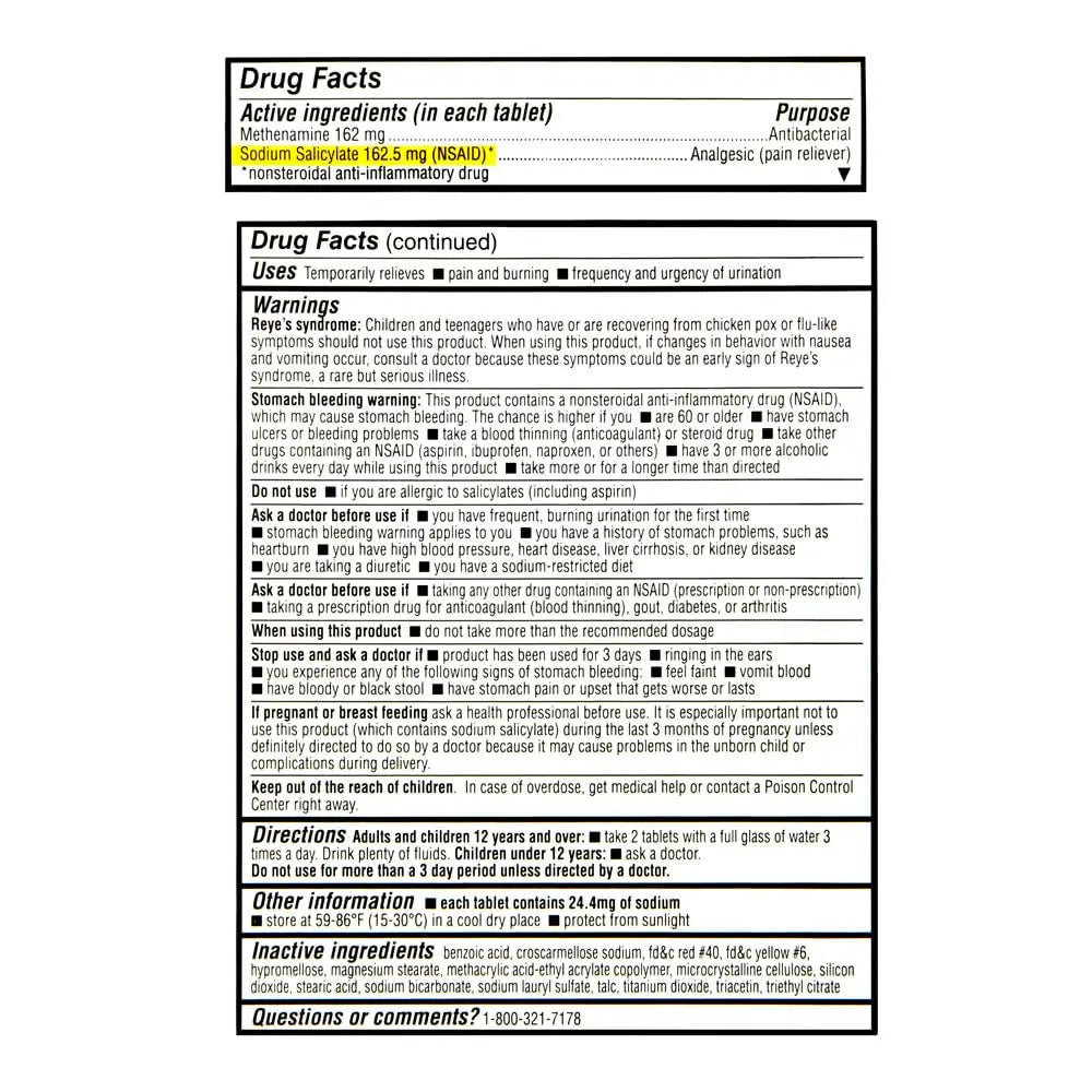 Quality Choice Urinary Pain Relief Antibacterial Plus, Urinary Tract Protection, Helps Control Symptoms of (UTI) Until You Can See a Doctor. 24 Tablets Quality ChoiceBuy Supplements Australia