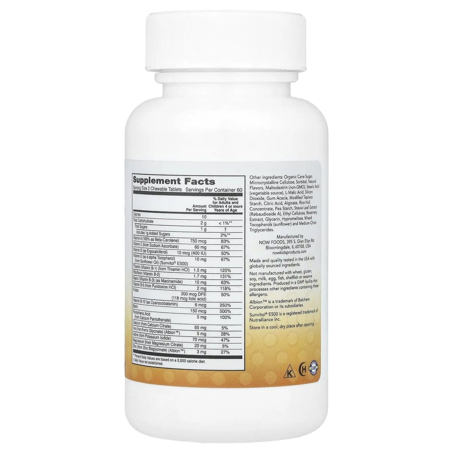 NOW Foods Kid Vits Berry Lemonade 120 Chewable Tablet NOW Foods
