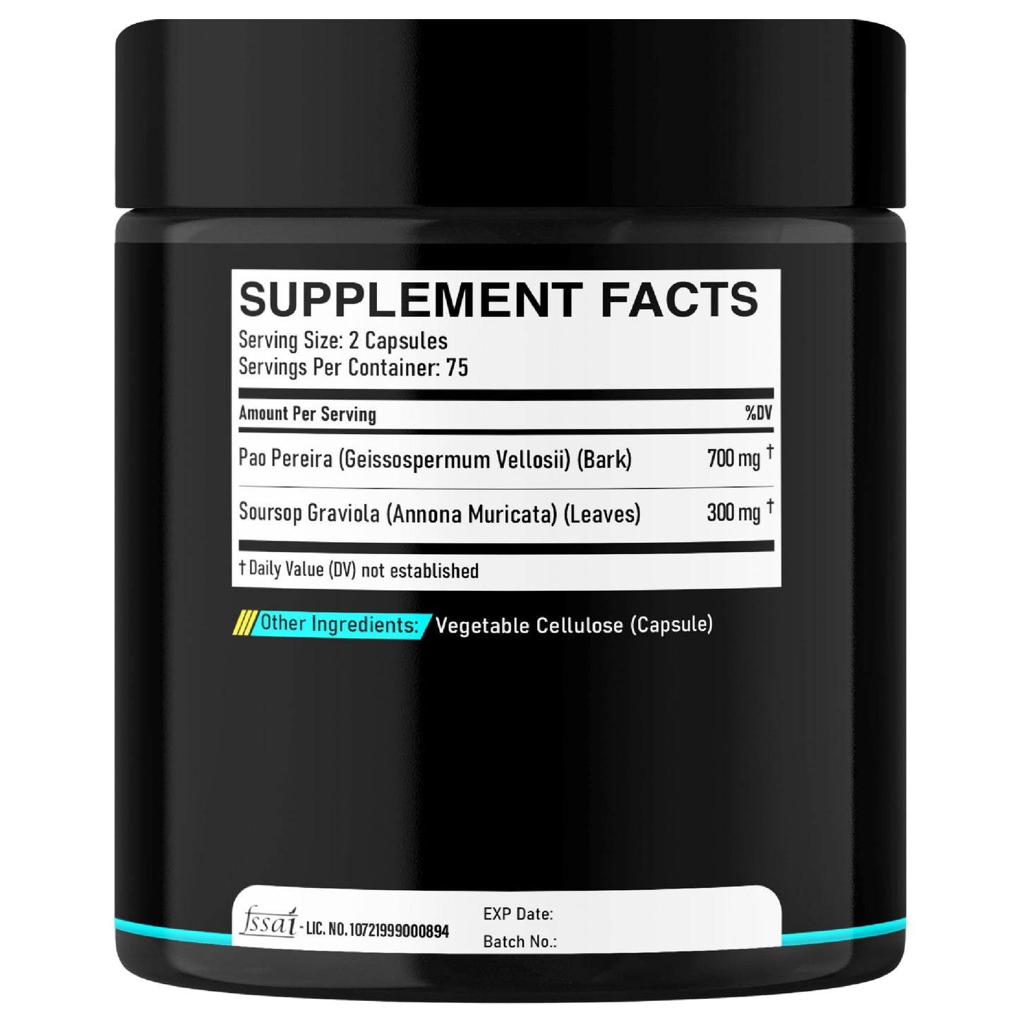 DEDICAD Pao Pereira Bark Extract and Graviola Soursop - 150 Capsules Supply DEDICAD buy supplements Au