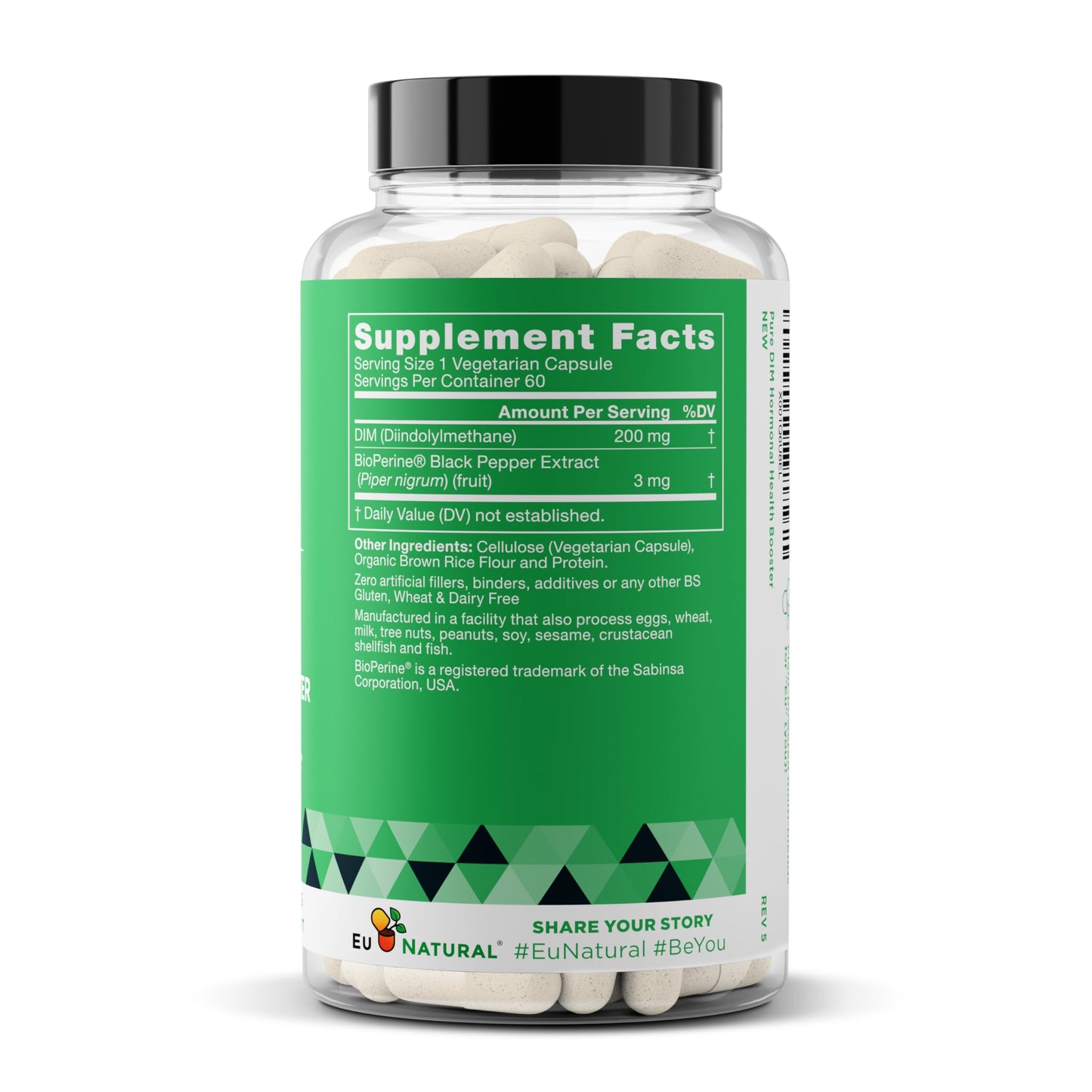 DIM Supplement Pure 200 Mg for Women or Men - Estrogen Hormone Balance Supplement for Energy, Fatigue, Stress, Menopause, Hot Flashes - Enhanced Bioavailability BioPerine - 60 Vegan Soft Capsules Eu Natural buy supplements Au