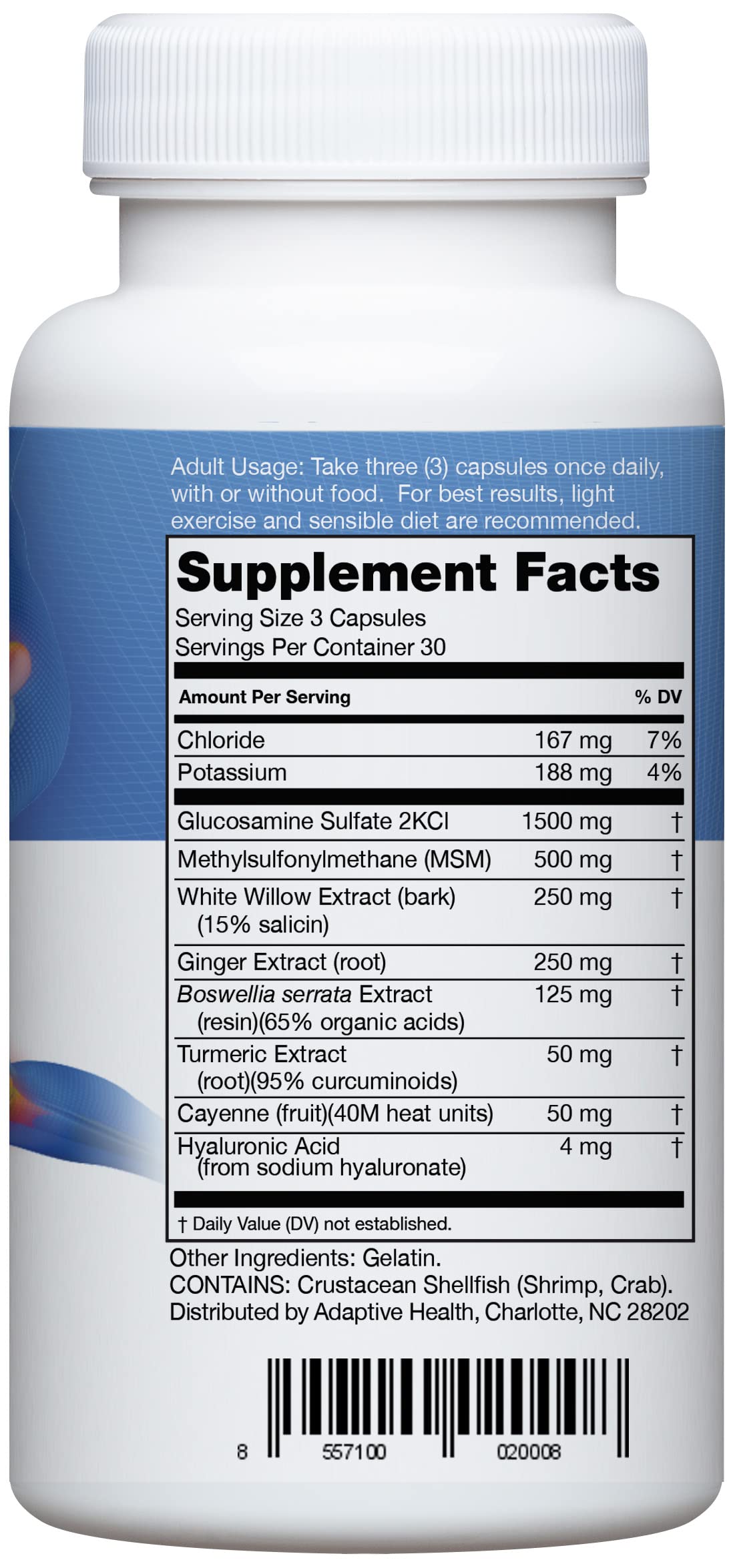 Instaflex Joint Support Supplement for Men and Women - Glucosamine, MSM, White Willow, Turmeric, Ginger, Cayenne, Hyaluronic Acid - 180 Capsules InstaflexBuy Supplements Australia