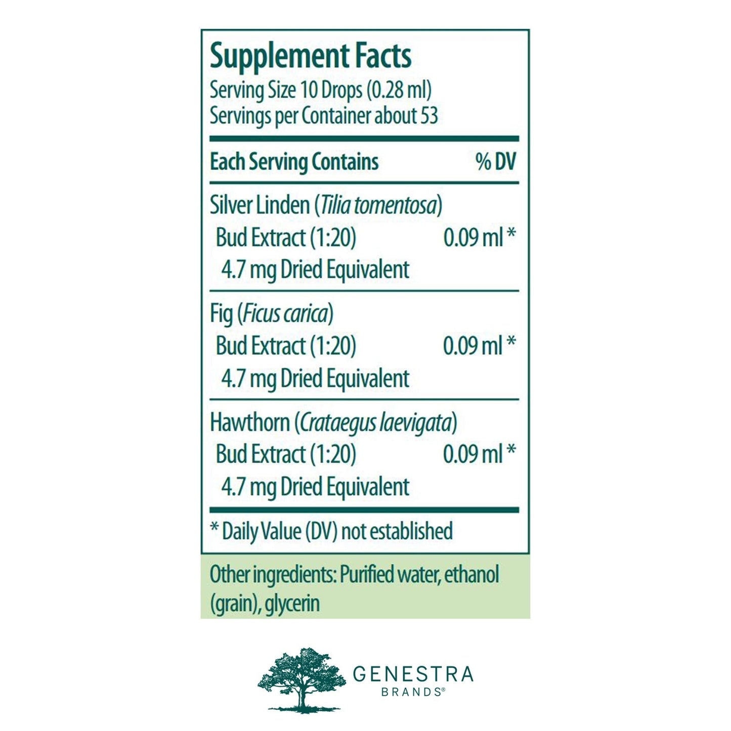 Genestra Brands Calm-gen | Silver Linden, Fig, and Hawthorn Herbal Supplement | 0.5 fl. oz. Genestra BrandsBuy Supplements Australia