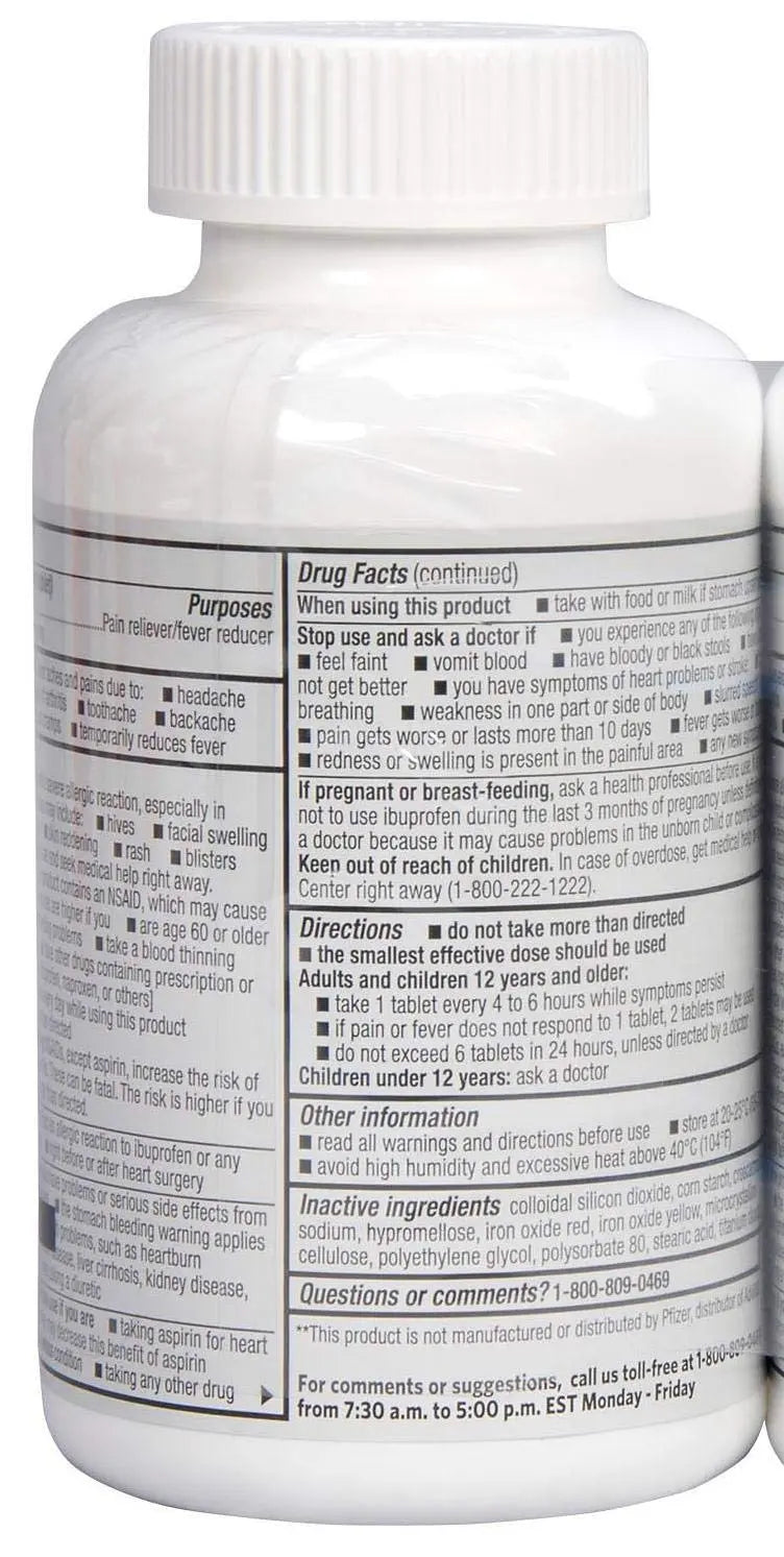 Member's Mark Ibuprofen Coated Tablets 200mg Pain Reliever Fever Reducer, 1 Bottle, 600 Tablets MEMBER´S MARKBuy Supplements Australia