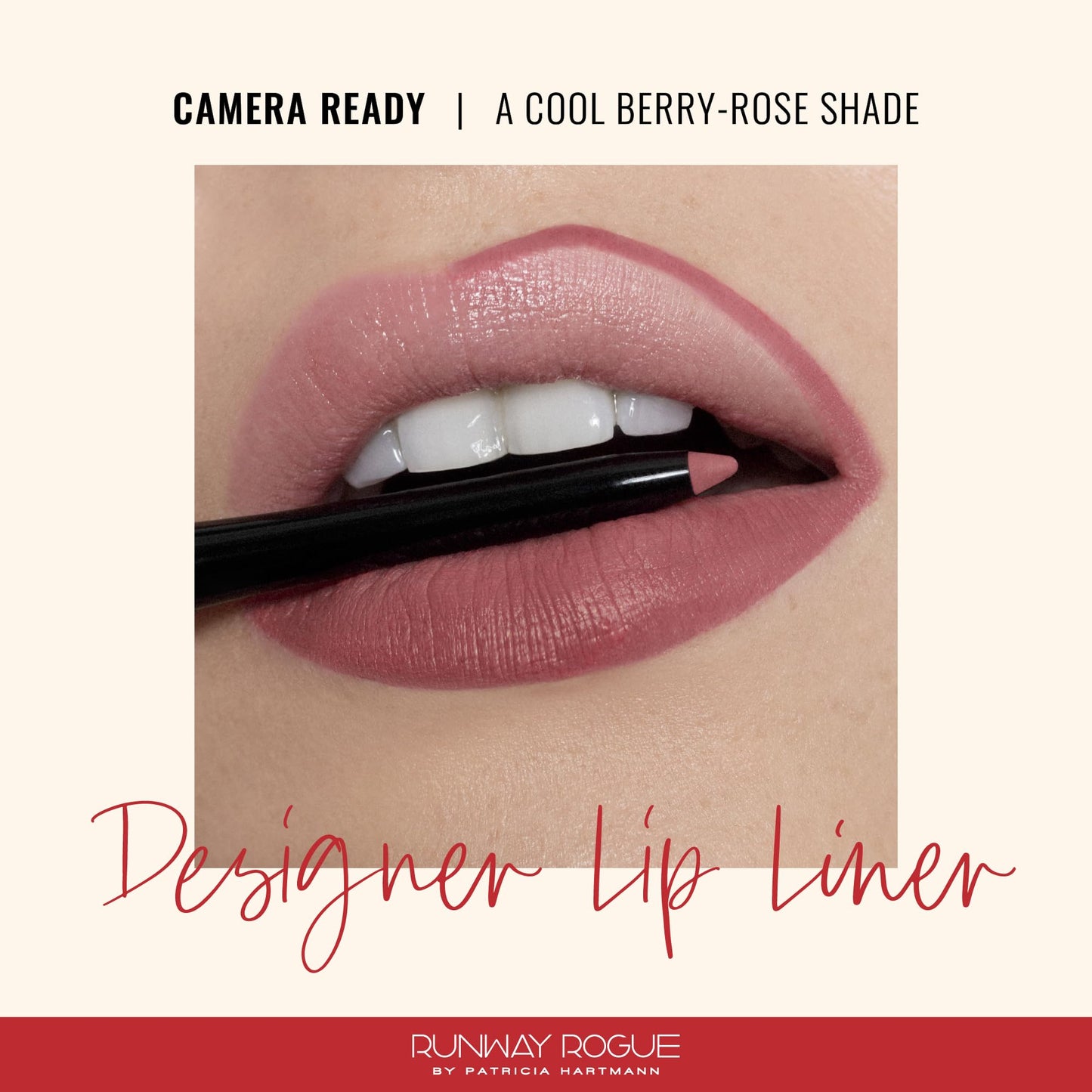 Runway Rogue Designer Liner Lip Pencil, Matte Cool Berry-Rose Lip Liner Pencil and Lip Liner Sharpener, ‘Camera Ready’ Runway RogueBuy Supplements Australia