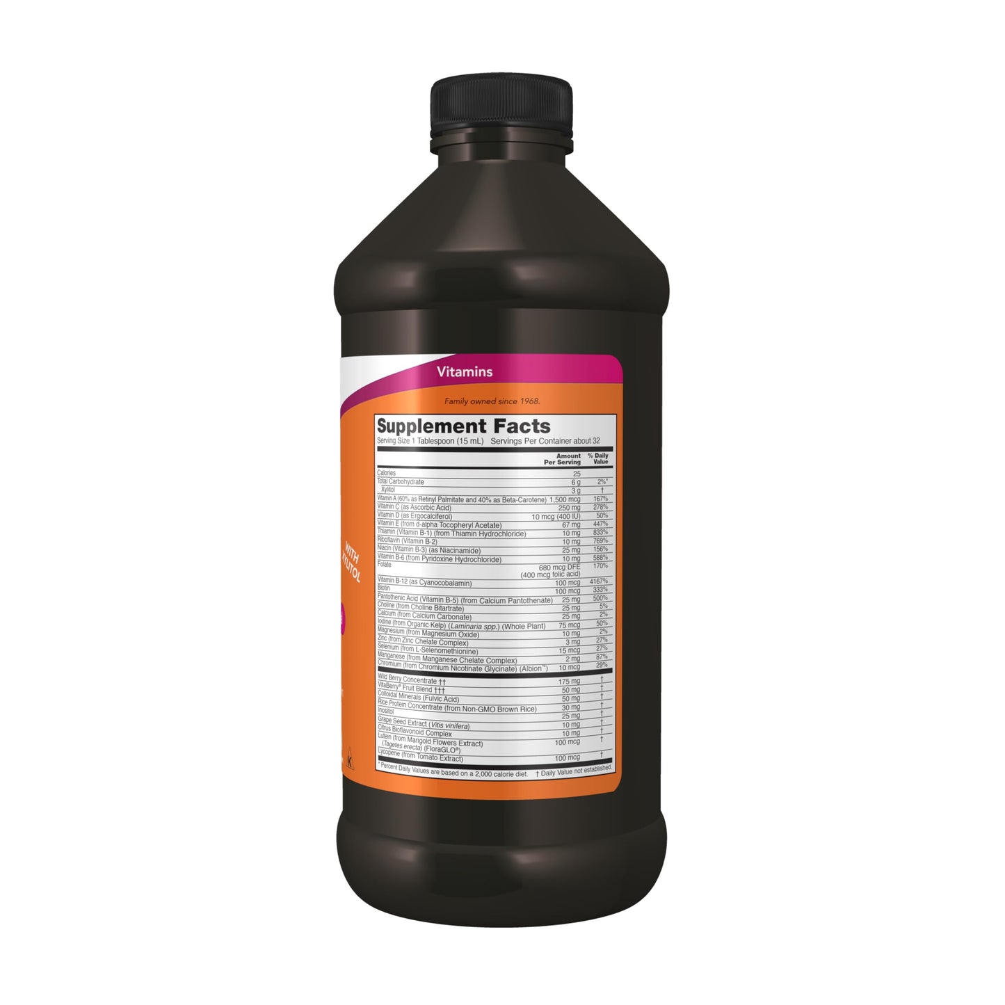 NOW Foods Supplements, Liquid Multi, Fast Absorption, Liquid Vitamin & Mineral, Wild Berry Flavor, 16-Ounce NOW FoodsBuy Supplements Australia