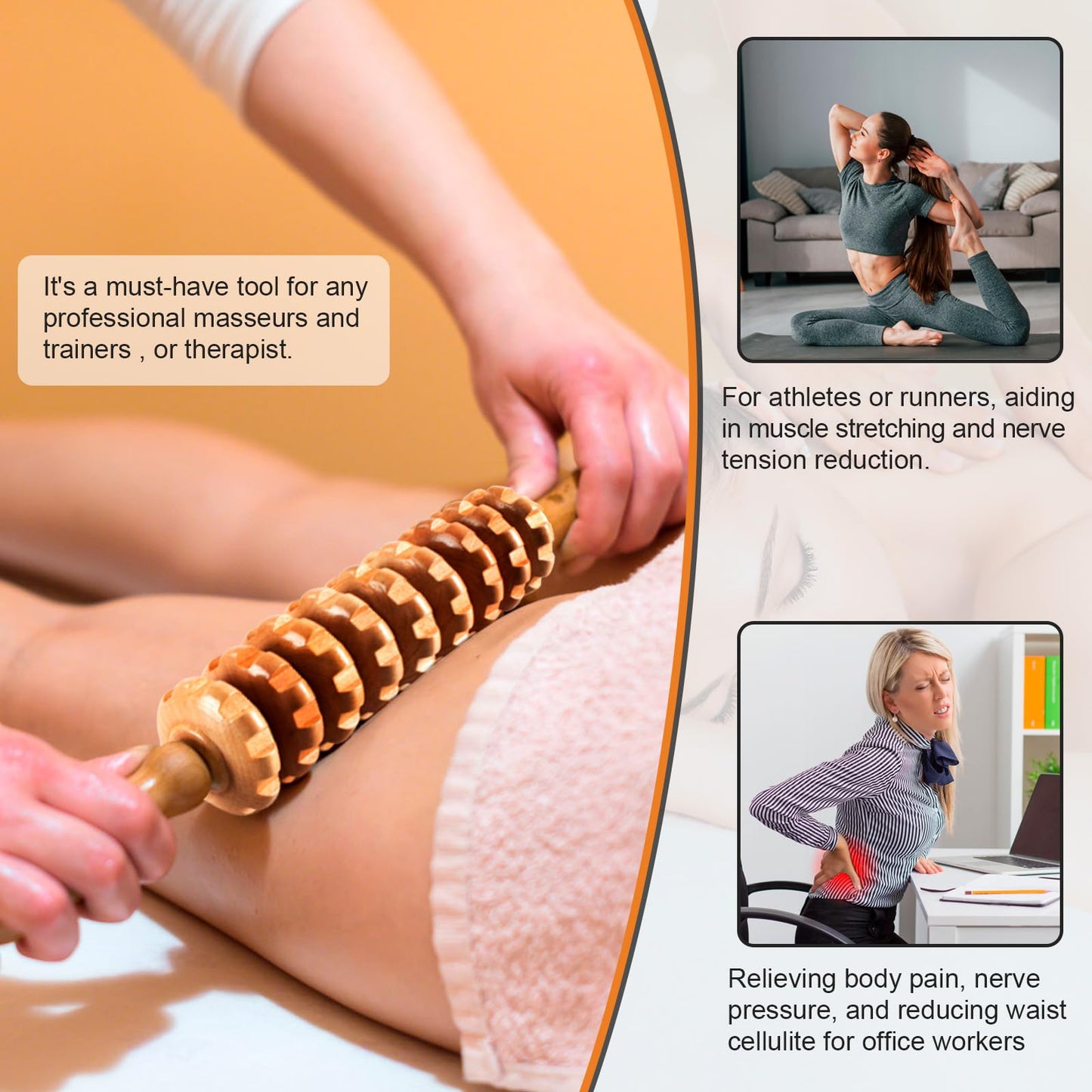KintKita 3 in 1 Wood Therapy Massage Tool,Wooden Lymphatic Drainage Massager Maderoterapia Kit Professional Body Cellulite Massager for Body Sculpting,Contouring,Relief Muscle,Anti-Cellulite KintKita buy supplements Au