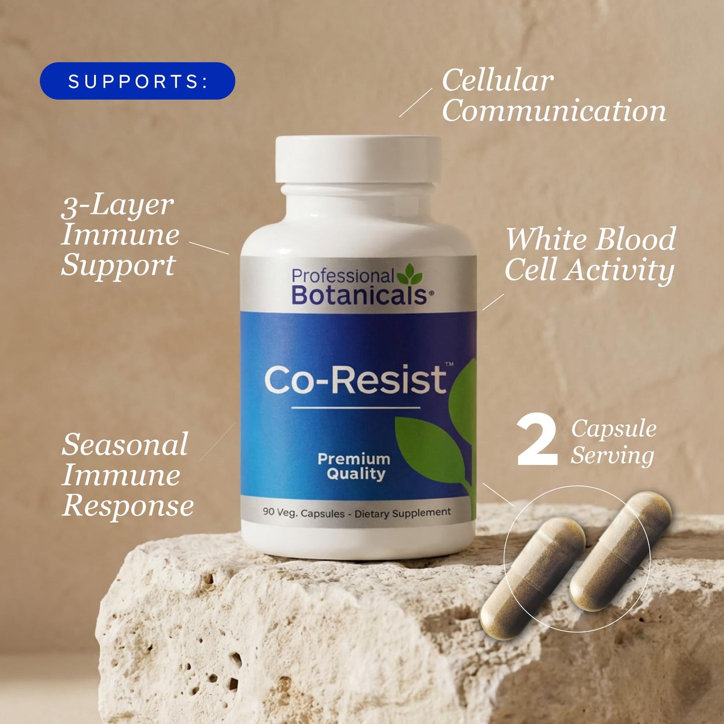 Professional Botanicals - Vegan Formulated Co-Resists - Synergistic Blend of Herbs and Powerful Nutrients that Supports the Immune System - 90 Vegetarian Capsules Professional BotanicalsBuy Supplements Australia